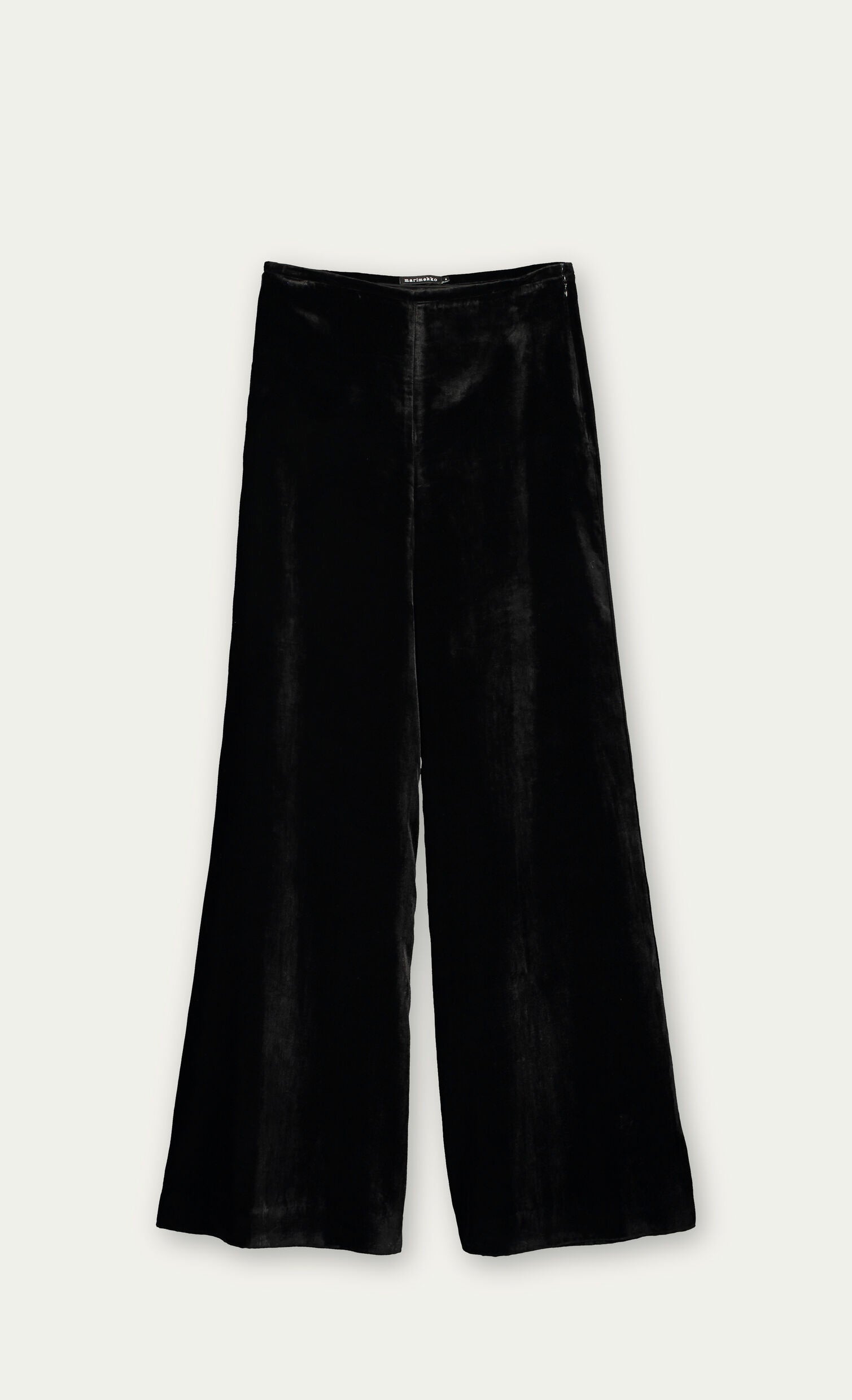 Solid Ilmeniitti Velvet Wide Leg Pants | MARIMEKKO