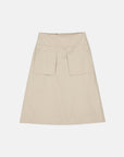 Solid Twill Unehen Skirt 72cm