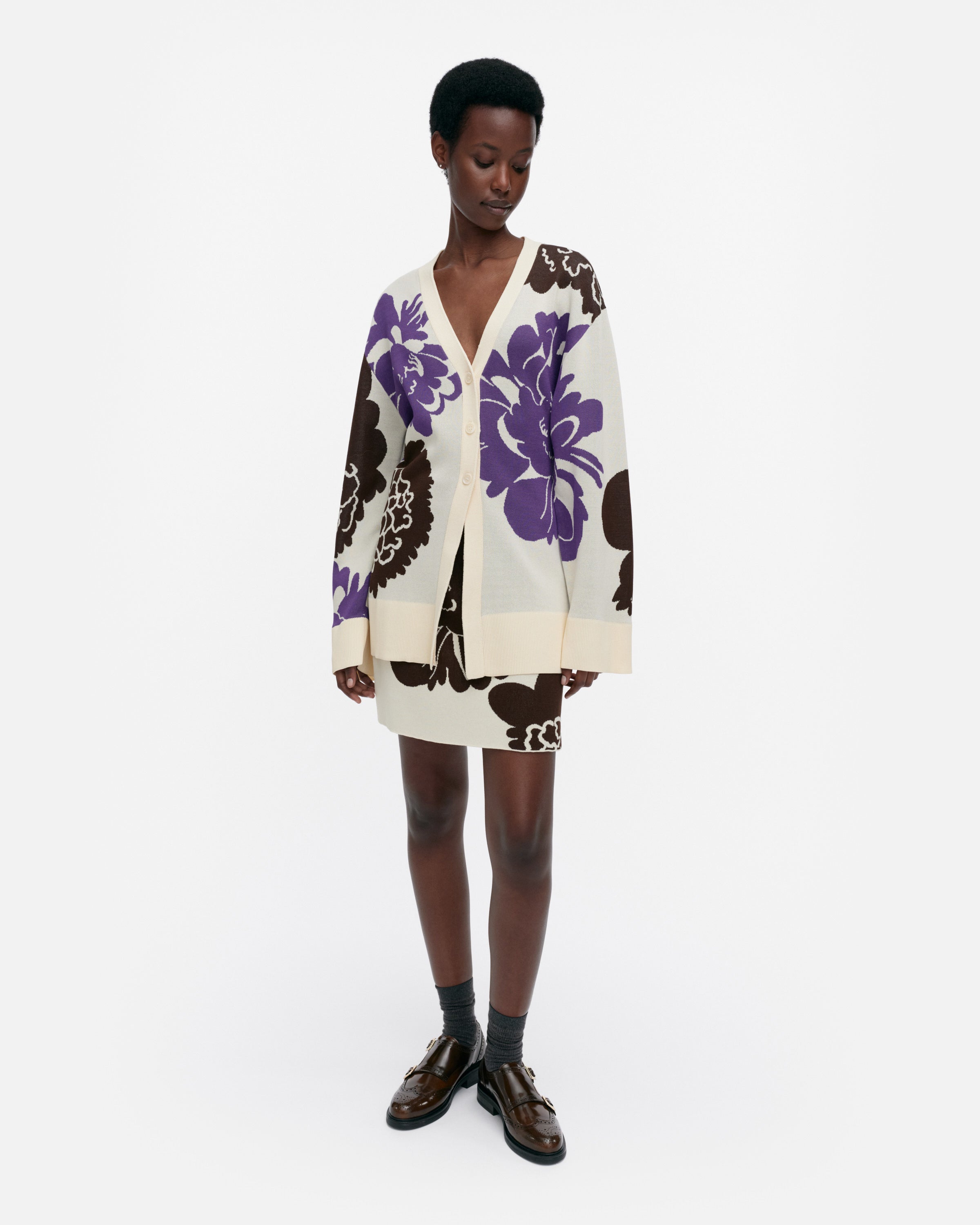 LUMOAVA PIONI KNITTED CARDIGAN 74CM | MARIMEKKO