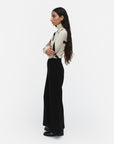 Notkea Solid Viscose Wool Trousers