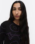 Vieda Outline Unikko Jersey Long Sleeve Top