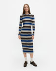 Hytina Helvi Rib Slim Long Sleeve Dress 125cm