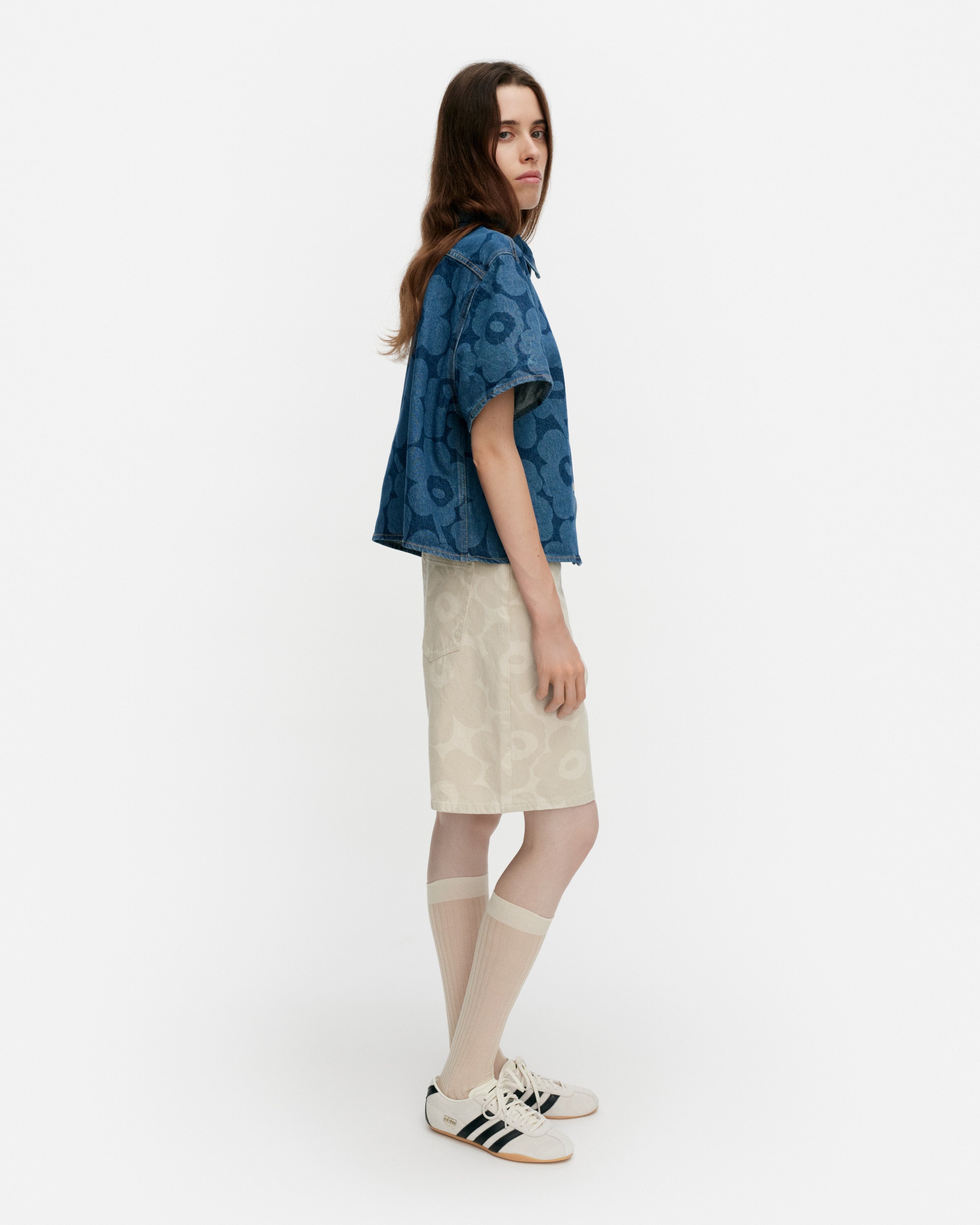 美品:2026マリメッコ Maridenim Kuvata Unikko 38 MARIDENIM KUVATA UNIKKO SHORT SLEEVE SHIRT | MARIMEKKO