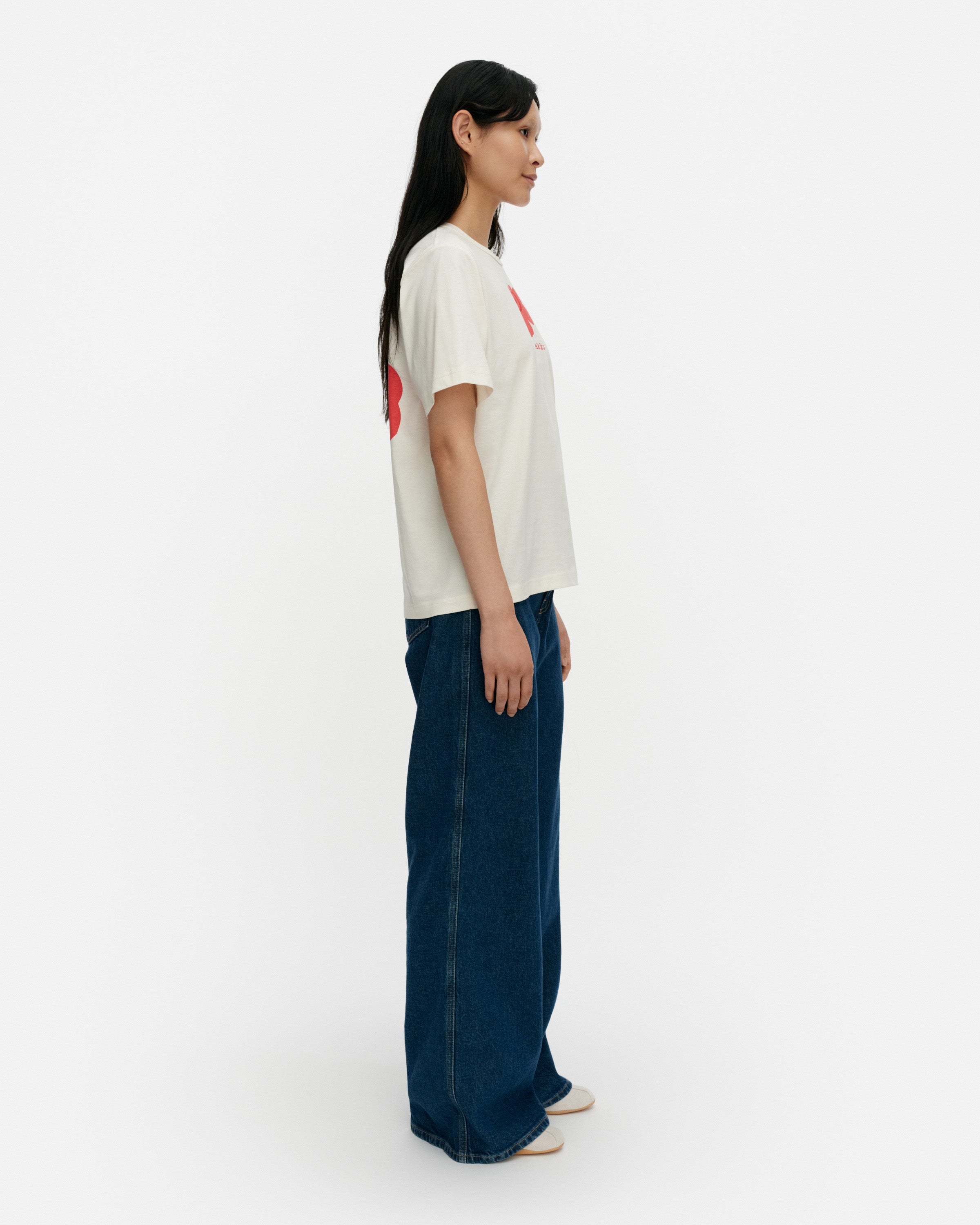 KIOSKI ERNA UNIKKO PLACEMENT SHORT SLEEVE TOP 63CM | MARIMEKKO
