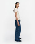 Suunta Iso Ruutu Rib Slim Short Sleeve Top 57cm