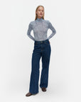 Hailyva Outline Unikko Wool Rib Slim Turtleneck Long Sleeve Top
