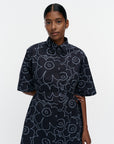 Popliini Outline Unikko Shirt Dress 120cm