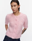 Sanasto Knitted Mohair Cardigan 47cm