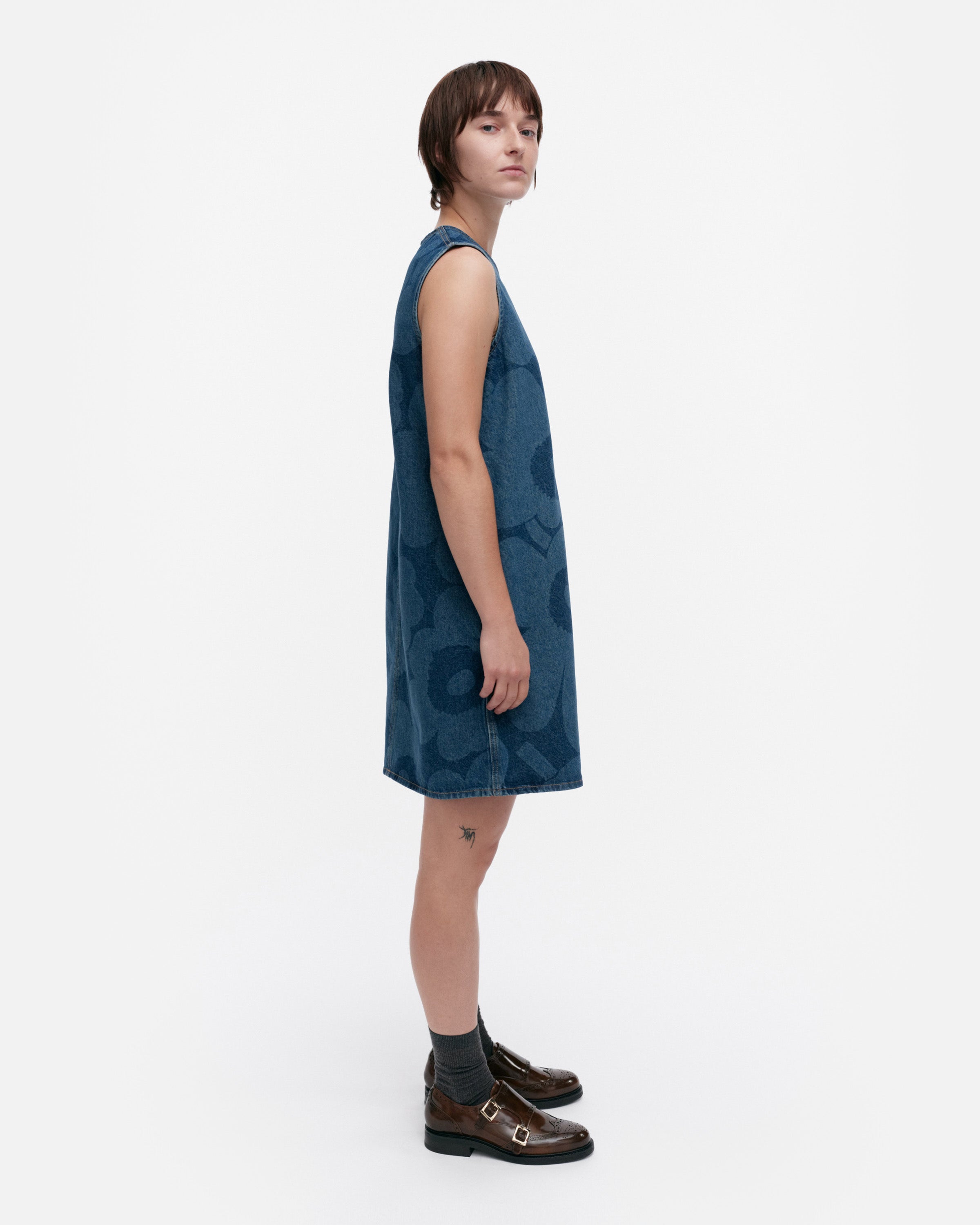 メアリー様 Maridenim Somasti Unikko MARIDENIM SOMASTI UNIKKO DENIM MARIMINI DRESS | MARIMEKKO