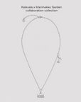 Kalevala x Marimekko Garden Pendant necklace 60cm with Rantakukka and Paahde charm