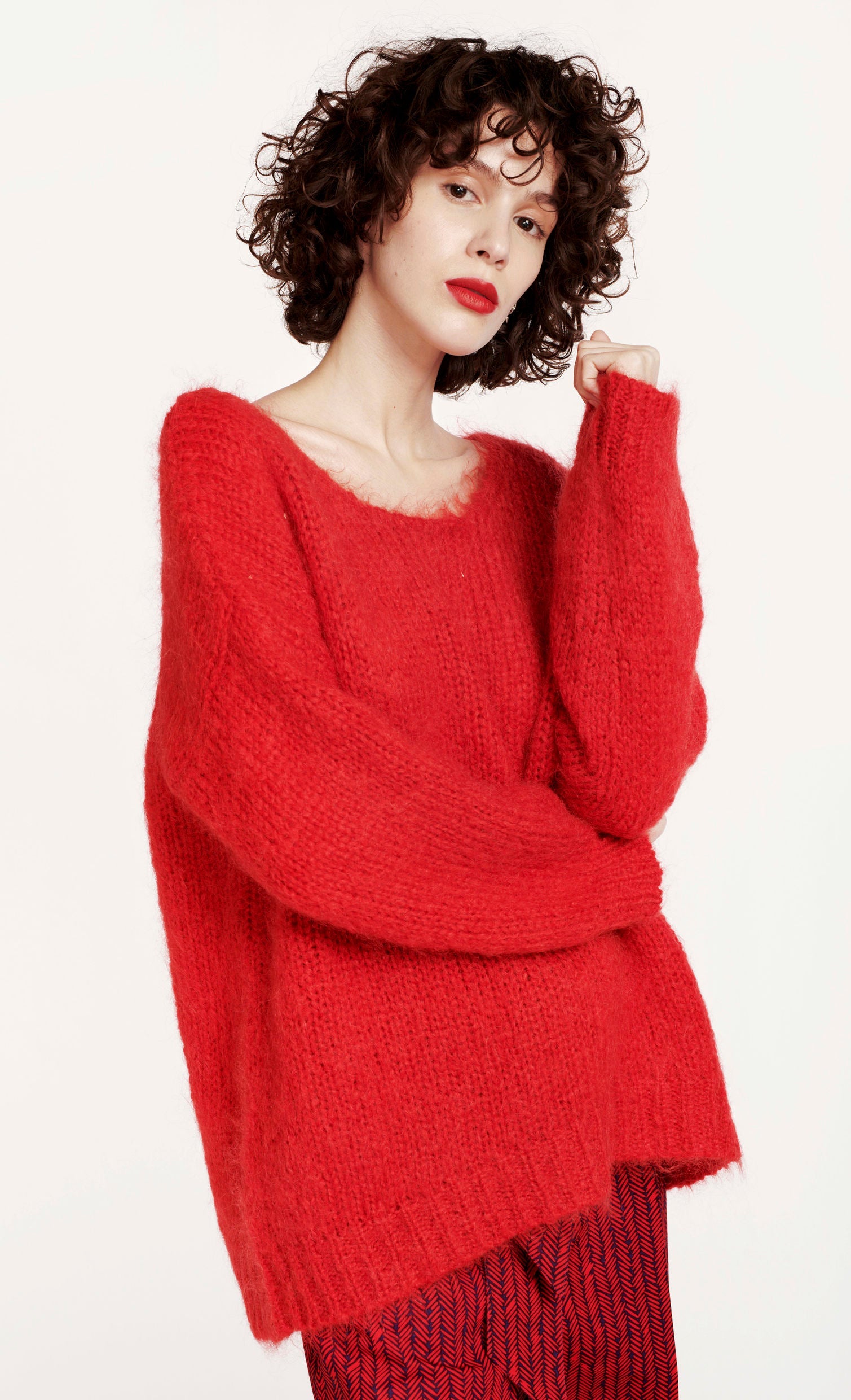 Solid Atelina Mohair Knit Sweater