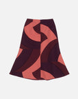 Savanni Linjat Cotton-Linen Skirt 82cm