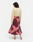 Savanni Linjat Cotton-Linen Skirt 82cm