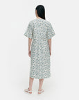 Asia Unikko Gravyyri Cotton Poplin Short Sleeve Dress