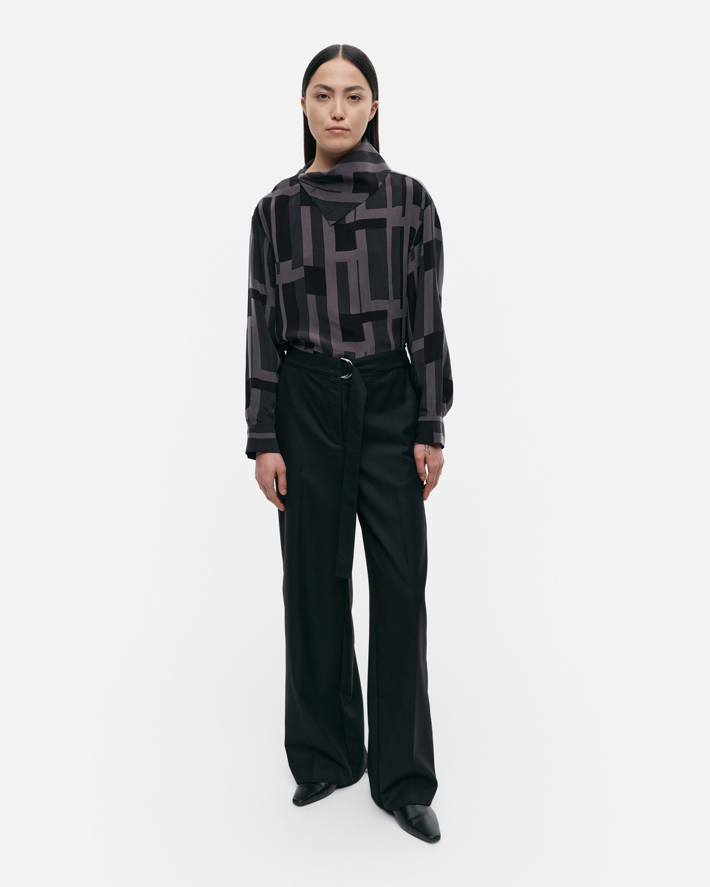 Palmetti Solid Wool Mix Trousers