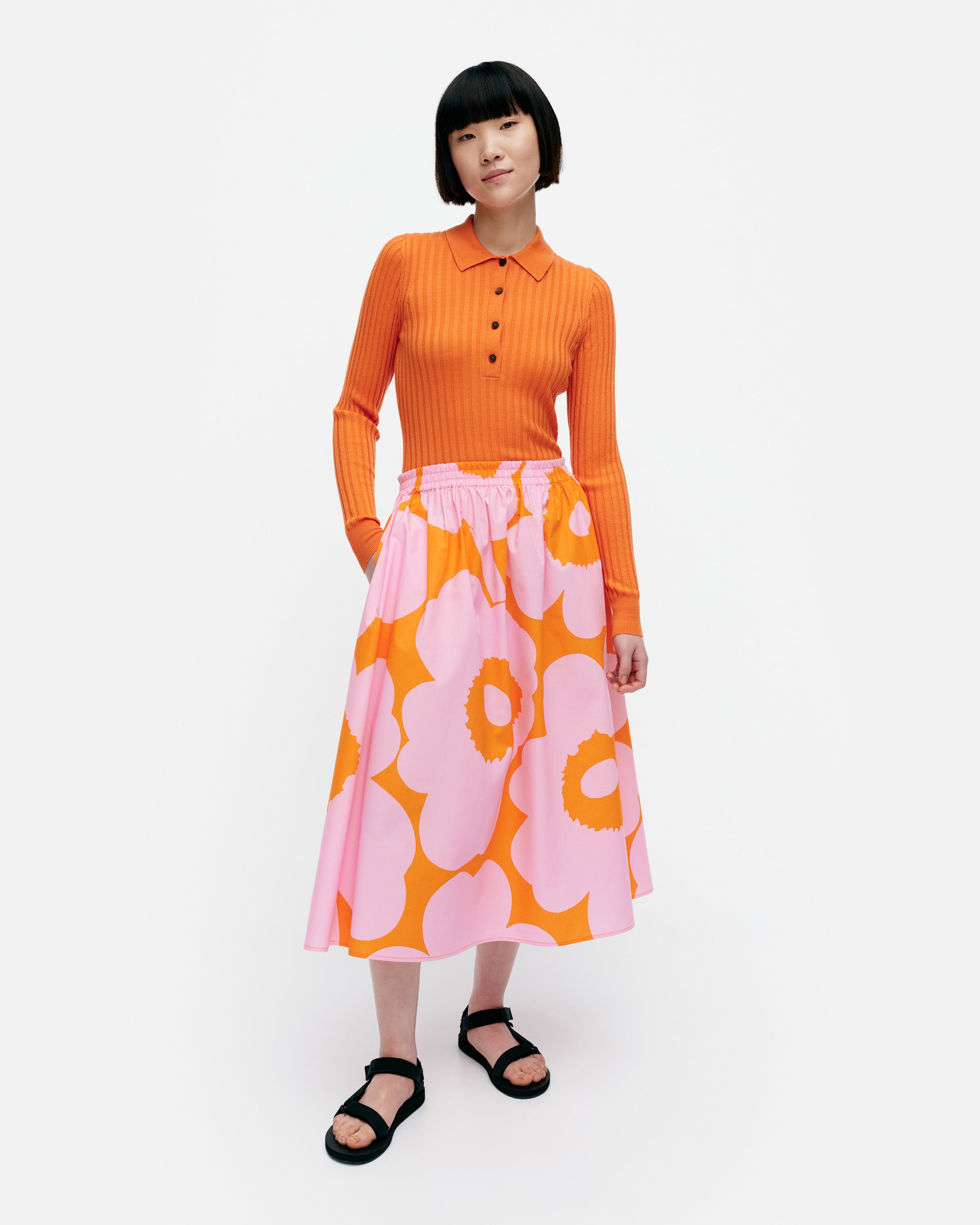 Garrel Unikko Cotton Poplin Skirt 82cm