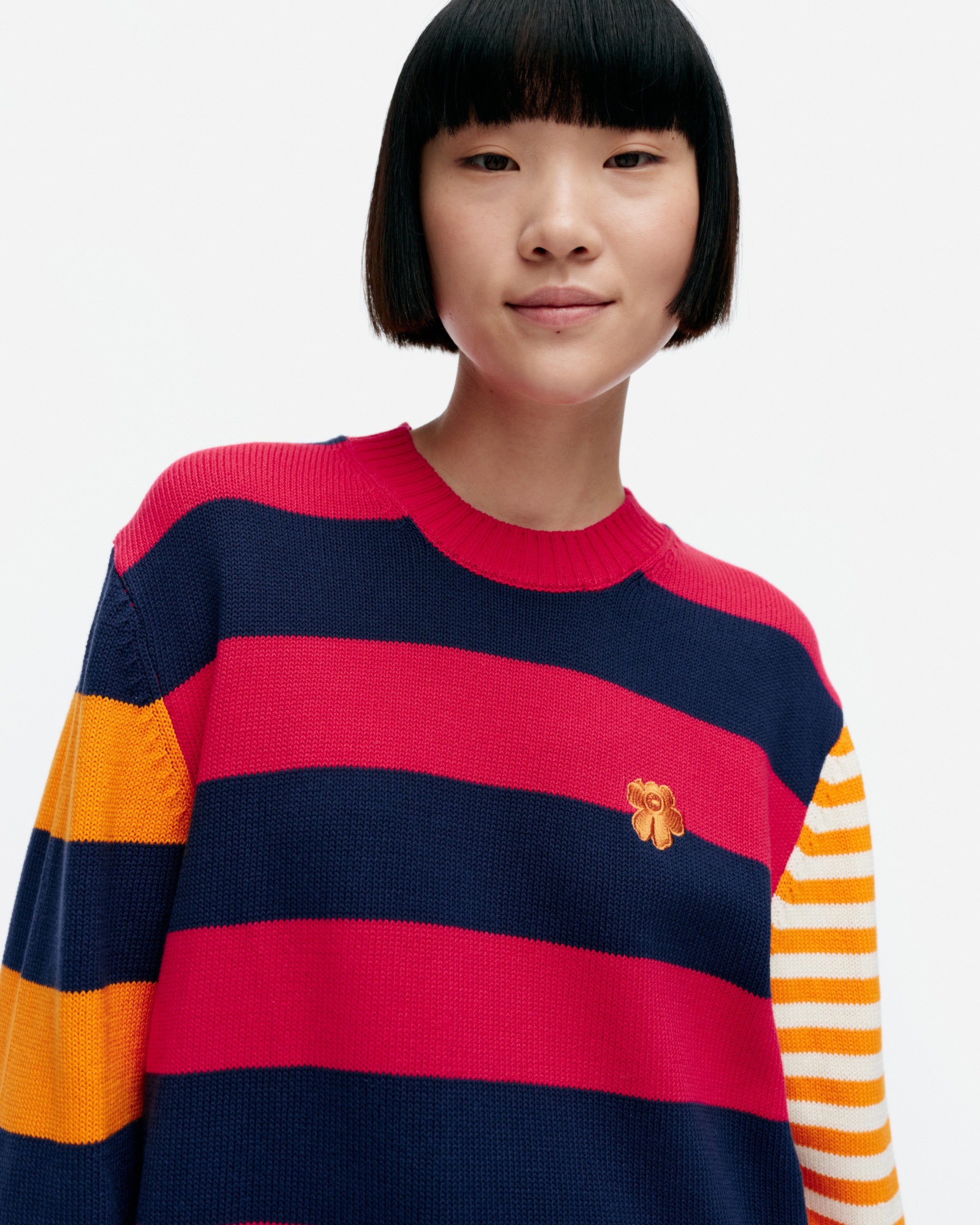 Kioski Kesakoju Maalis Patja Men's Cotton Knit Long Sleeve Top 70cm