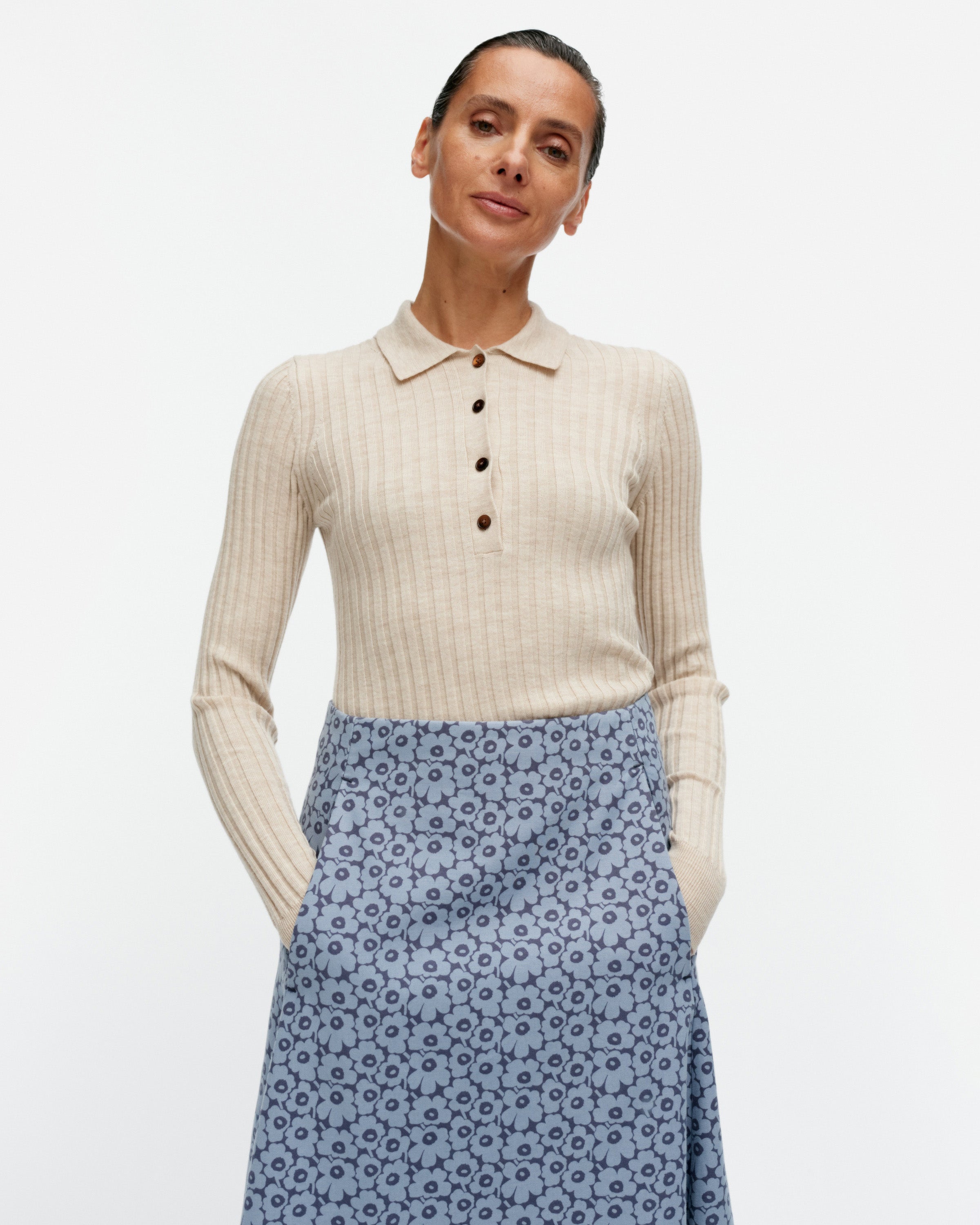Unikko Cotton A-Line Skirt 82cm