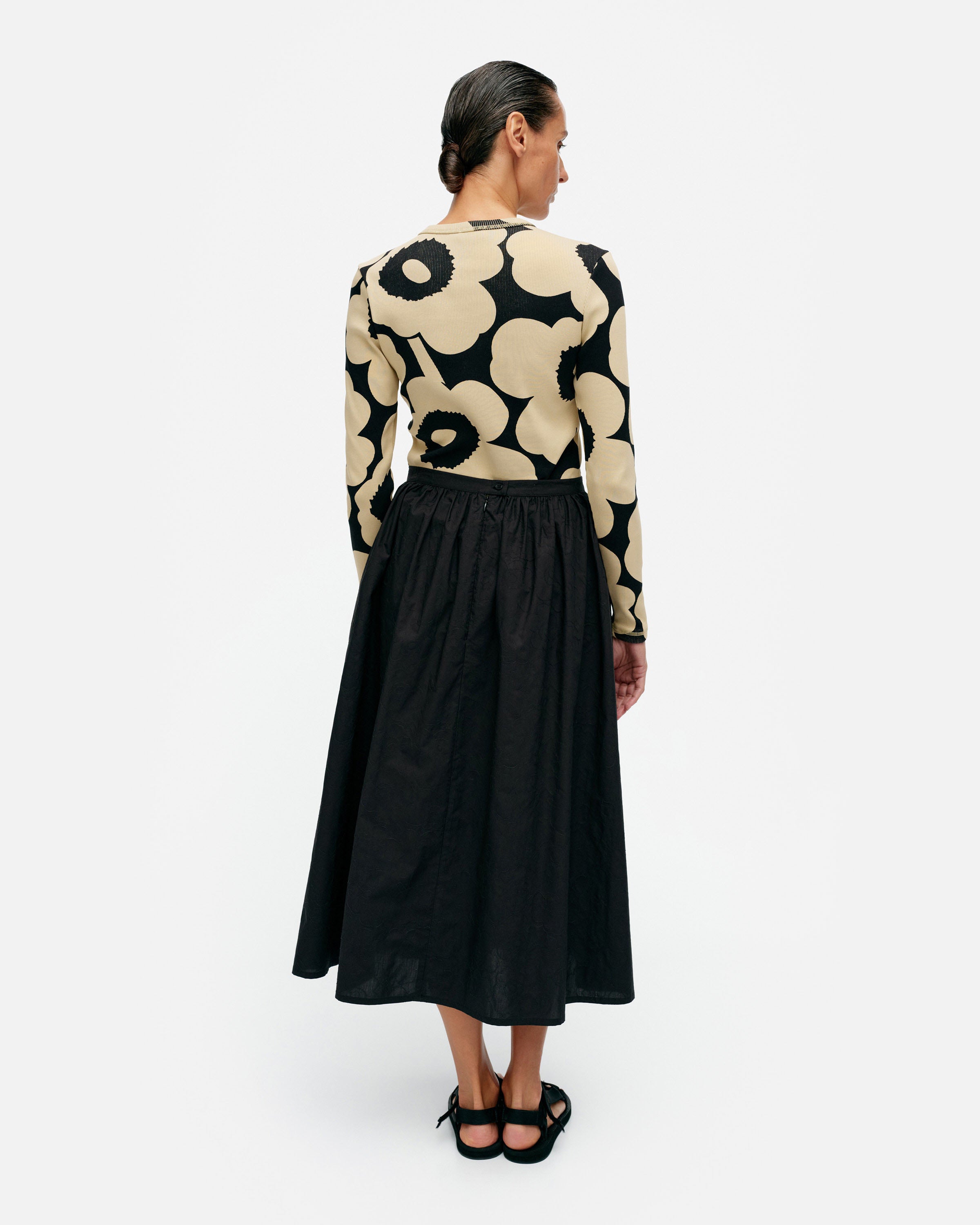 Meimi Mini Unikko Cotton Poplin Skirt 82cm