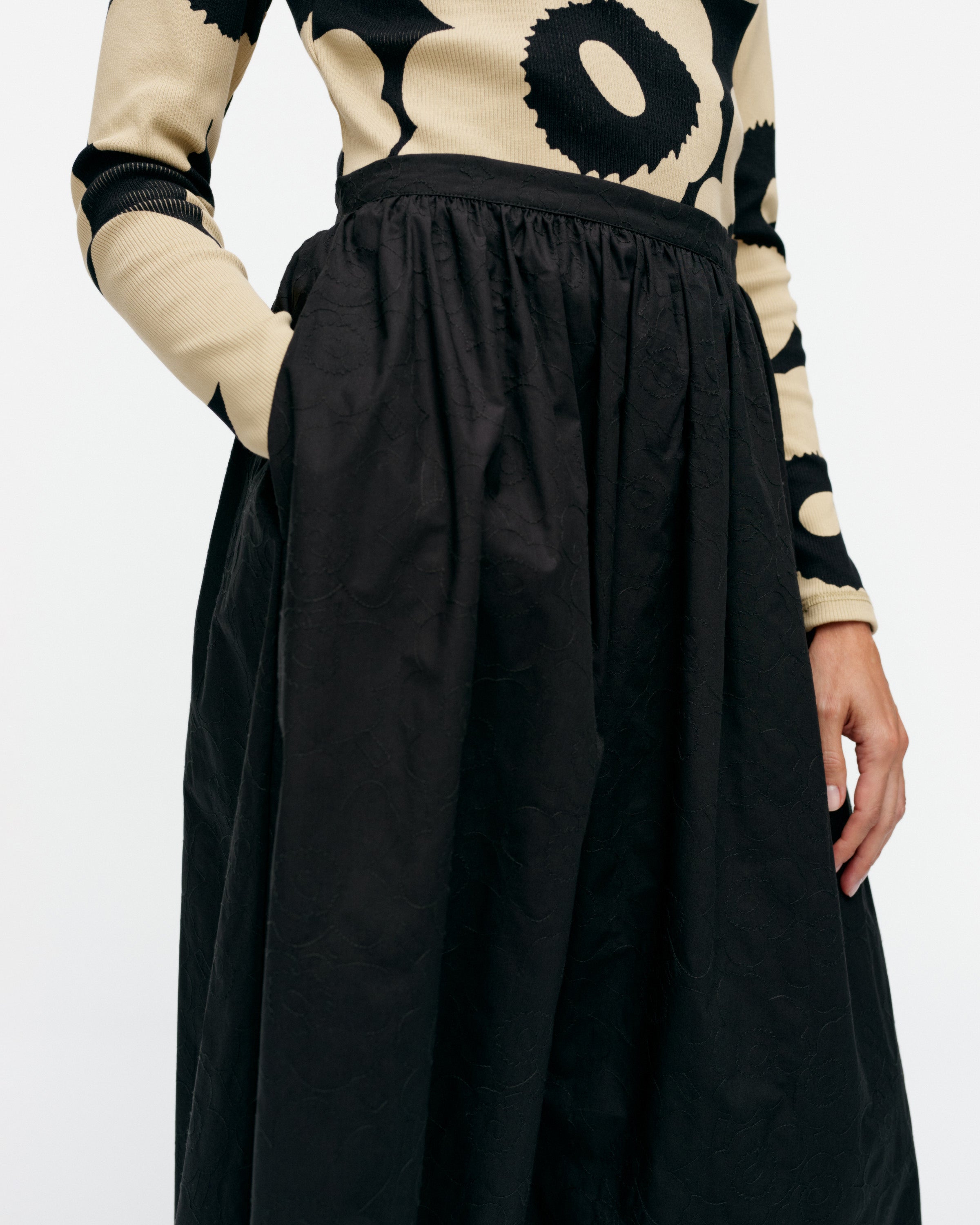 Meimi Mini Unikko Cotton Poplin Skirt 82cm