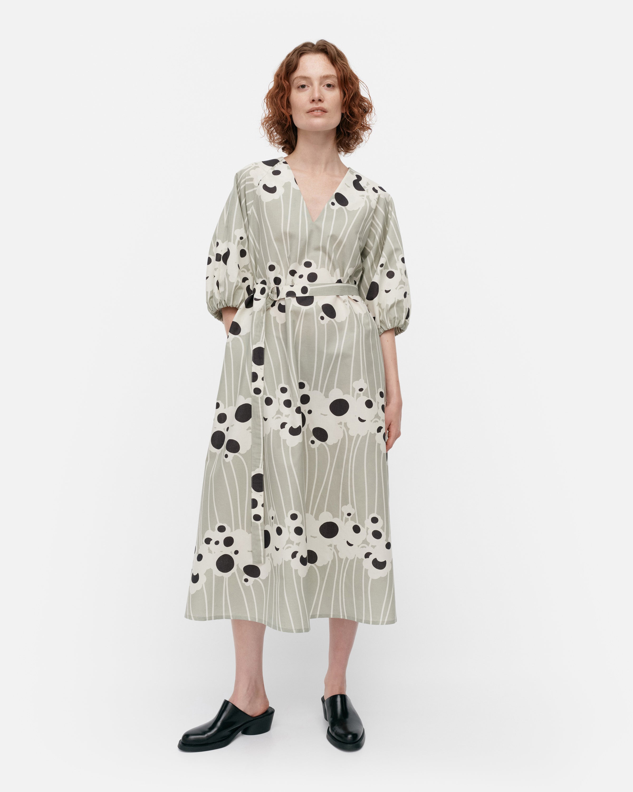 Aiva Lammet Cotton Linen Dress 126cm