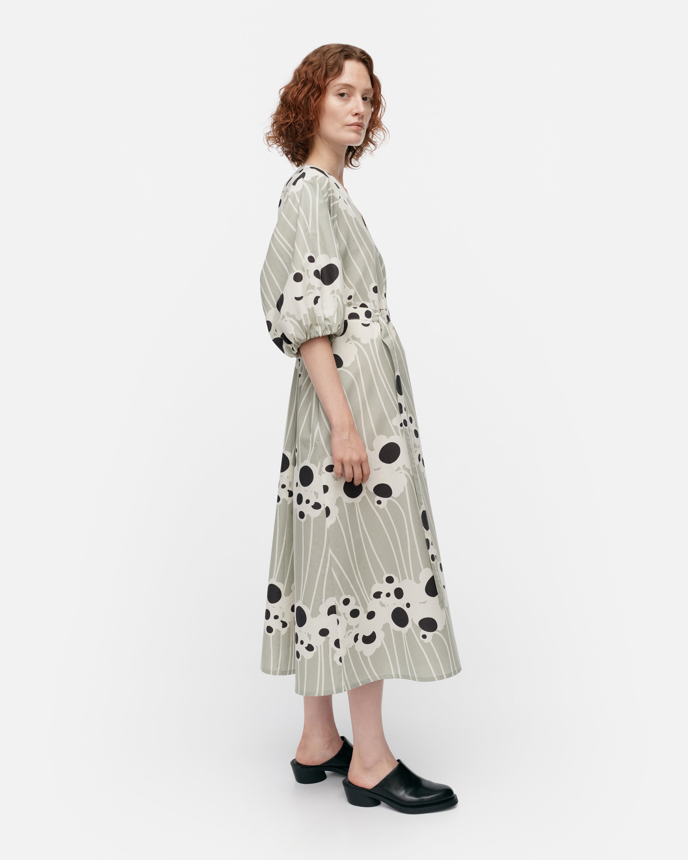 Aiva Lammet Cotton Linen Dress 126cm