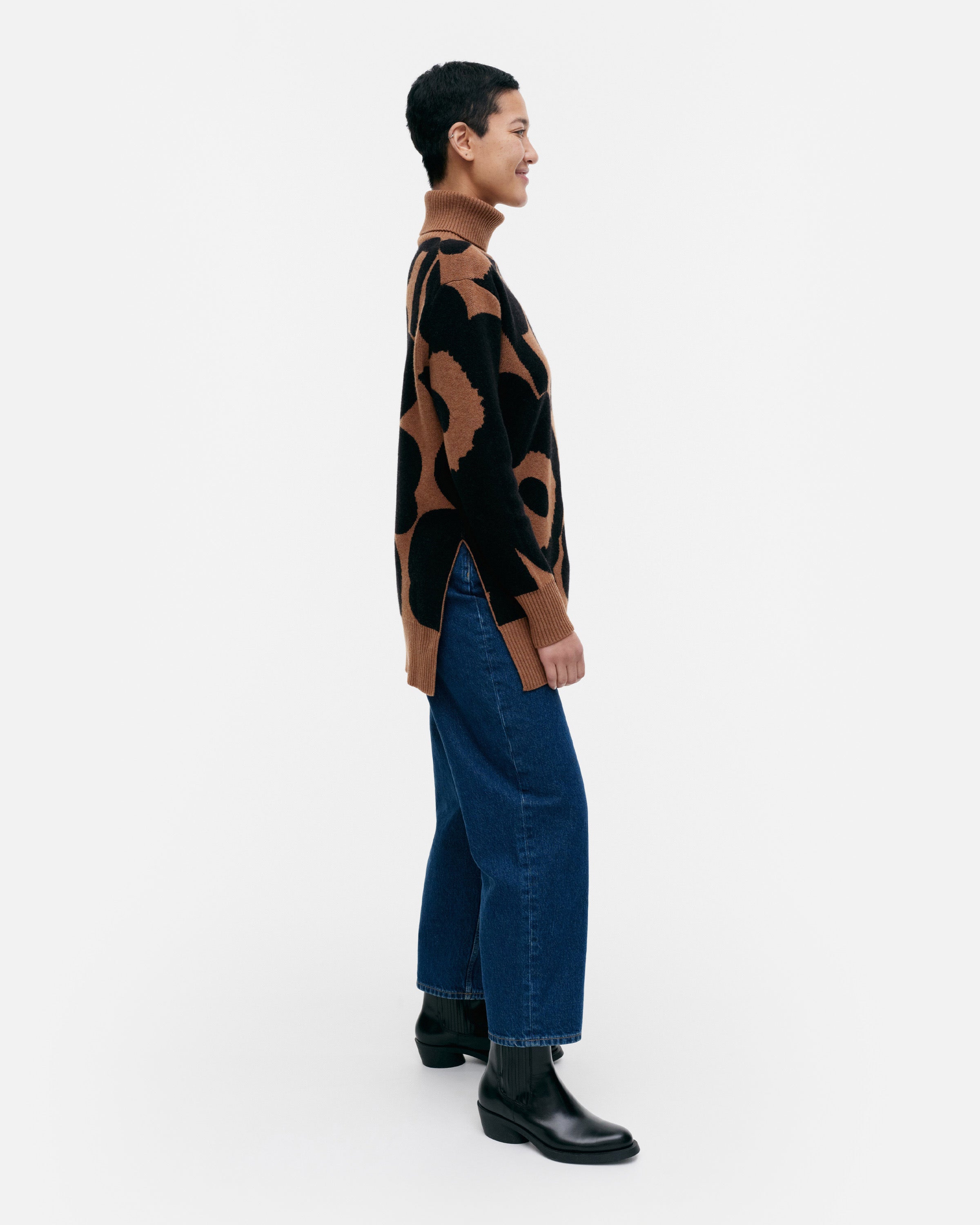 Unikko Vinni Turtleneck Knitted Wool Long Sleeve Top 74cm