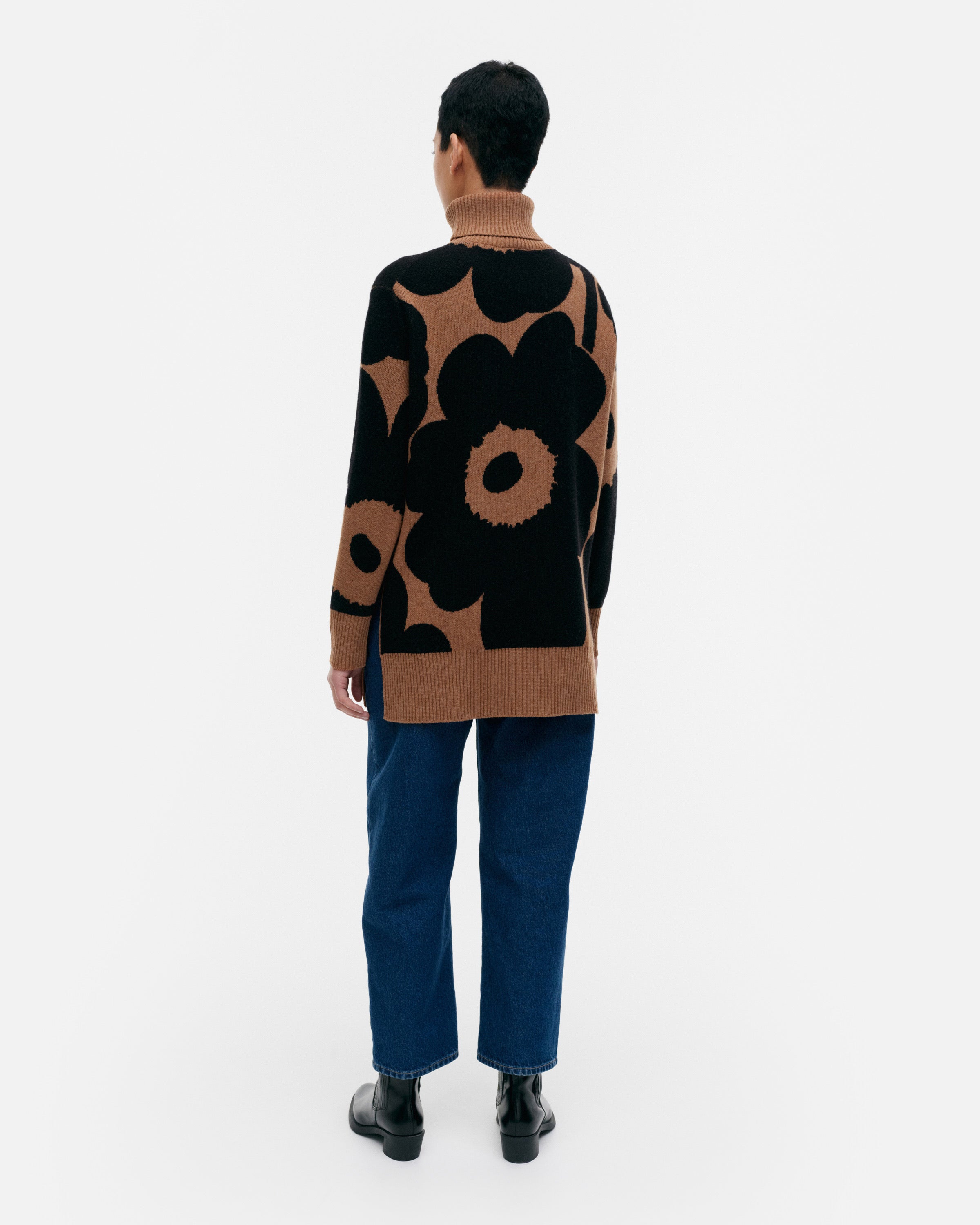 Unikko Vinni Turtleneck Knitted Wool Long Sleeve Top 74cm