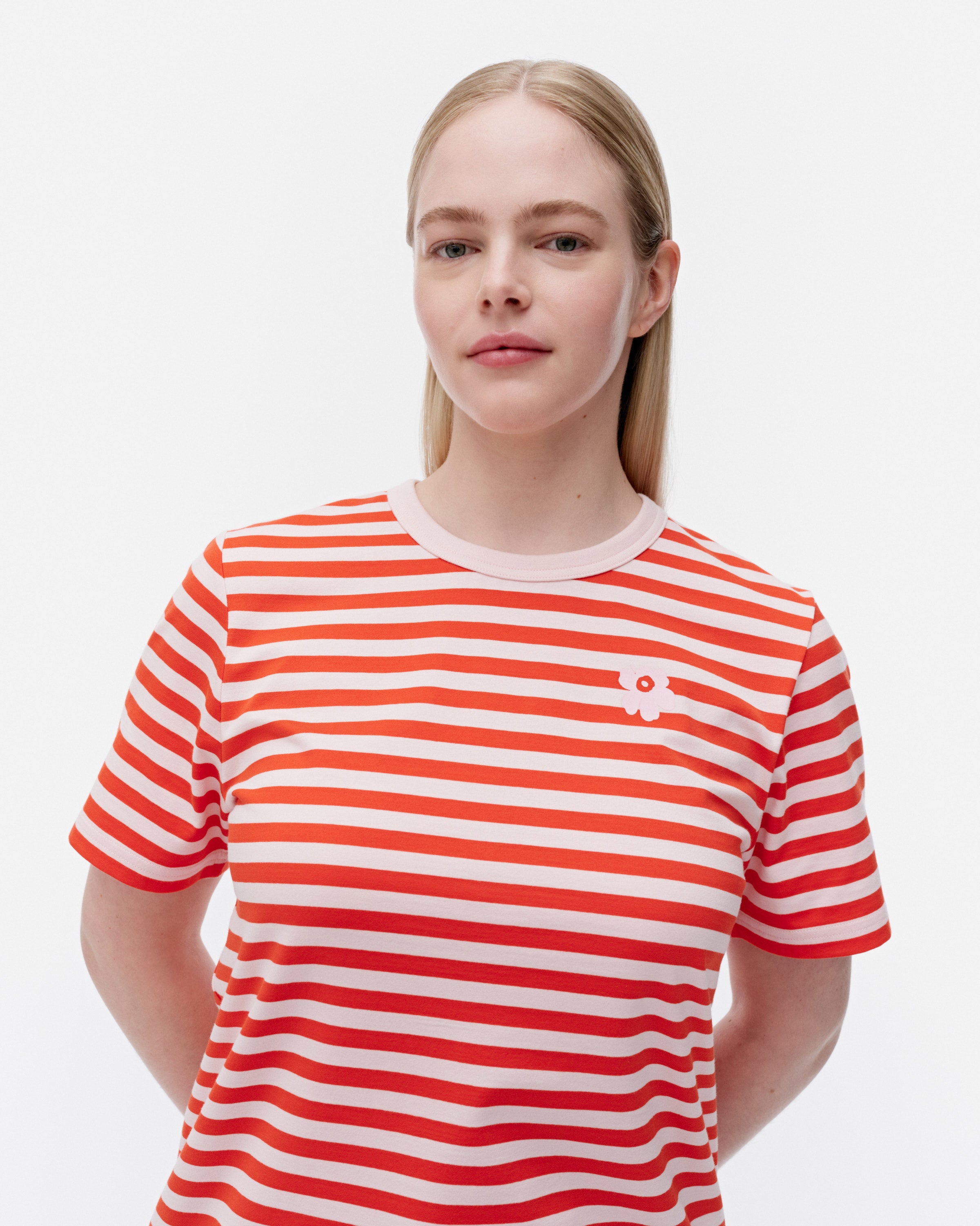 Kioski Tasaraita Unikko Short Sleeve Top 63cm