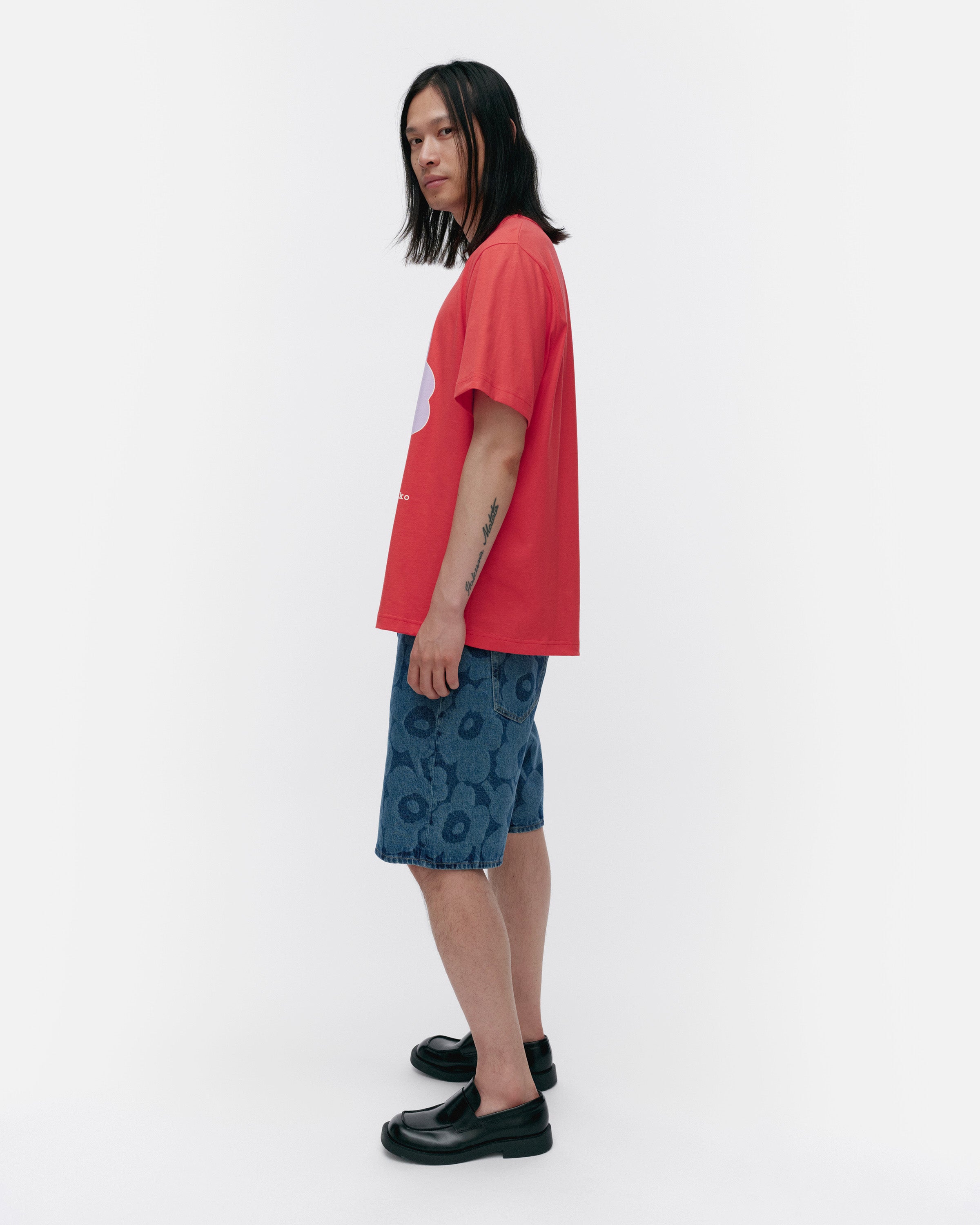 Kioski Vihne Outline Unikko Placement Short Sleeve Top 71cm