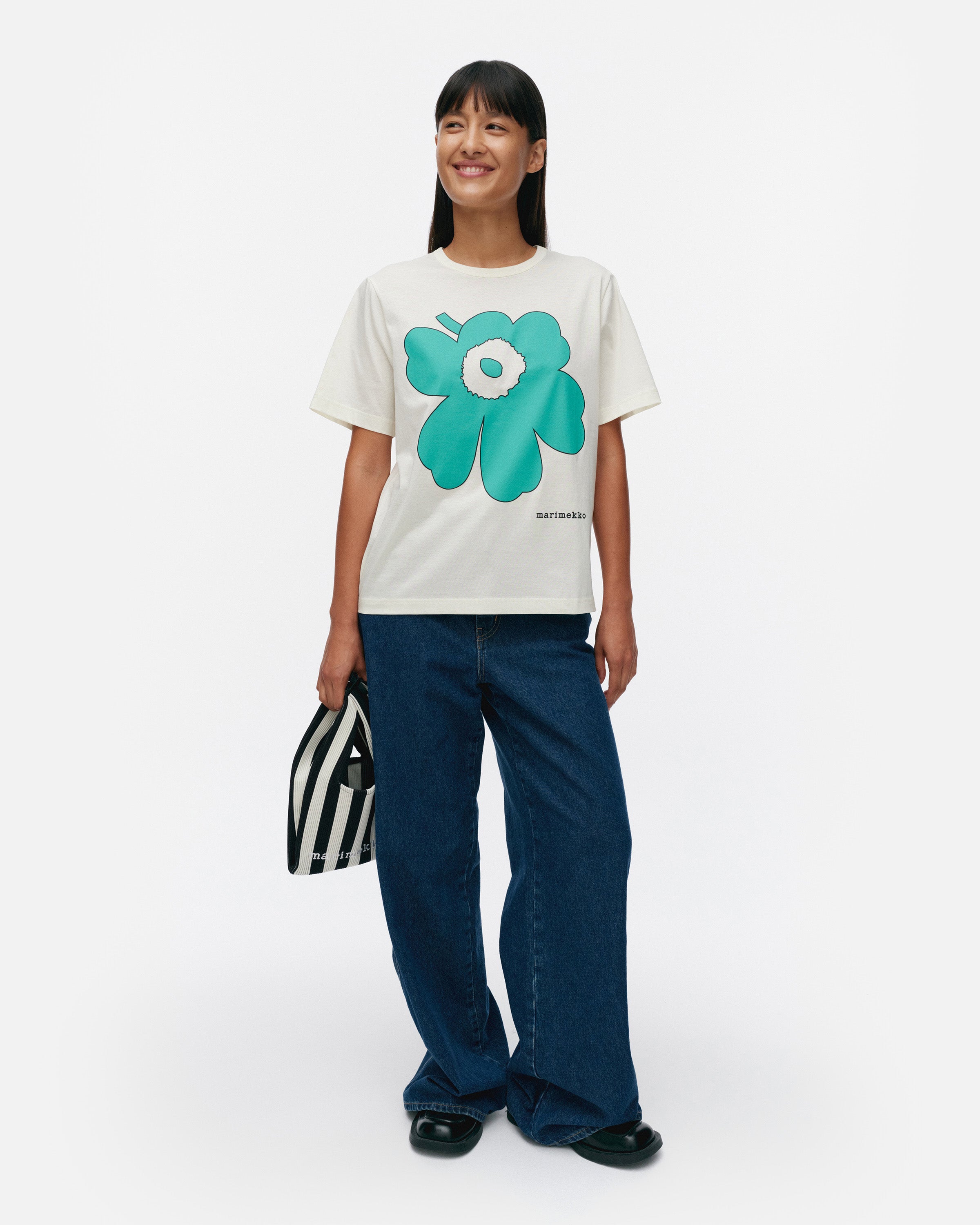 Kioski Jakso Outline Unikko Placement Short Sleeve Top 63cm