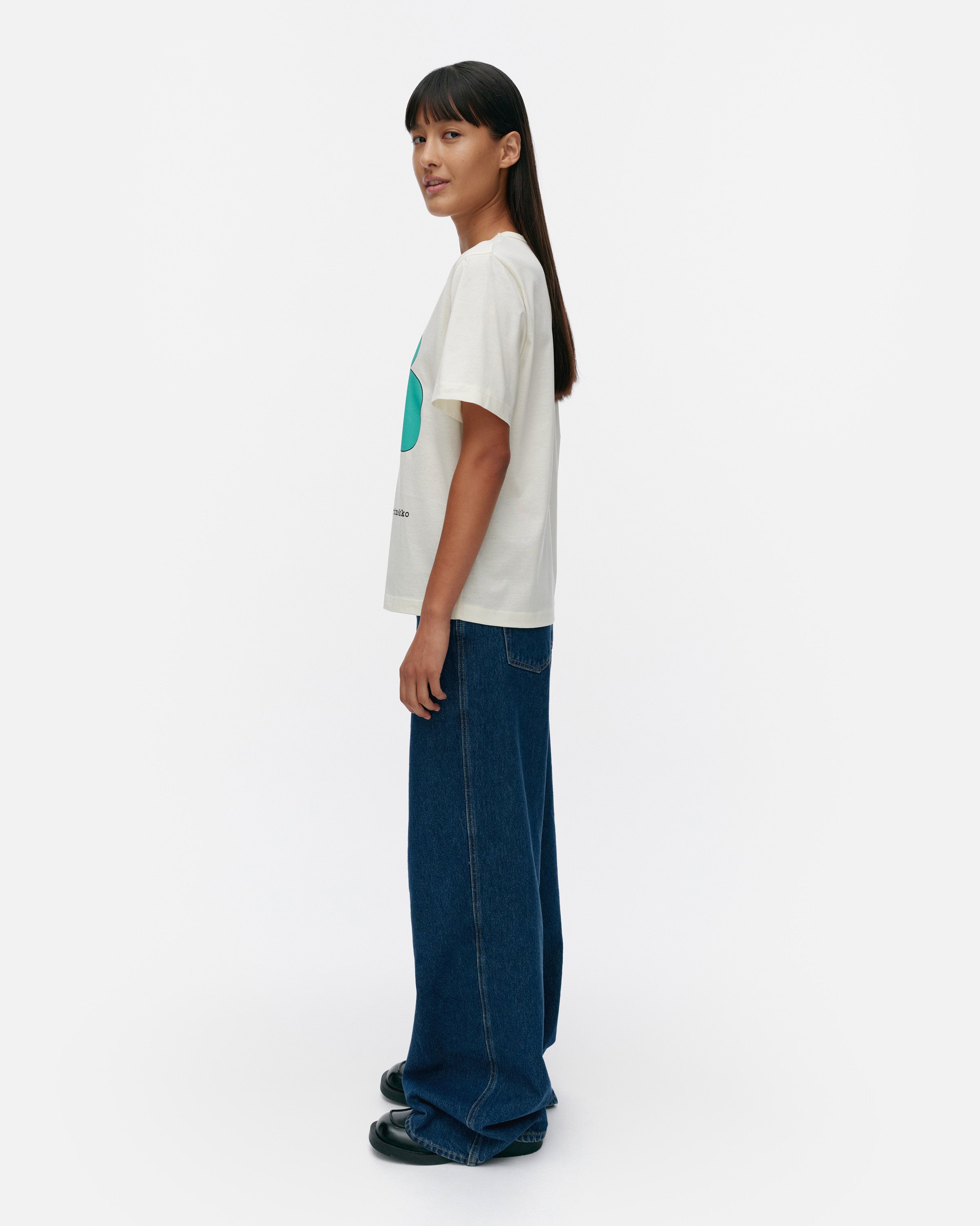 Kioski Jakso Outline Unikko Placement Short Sleeve Top 63cm