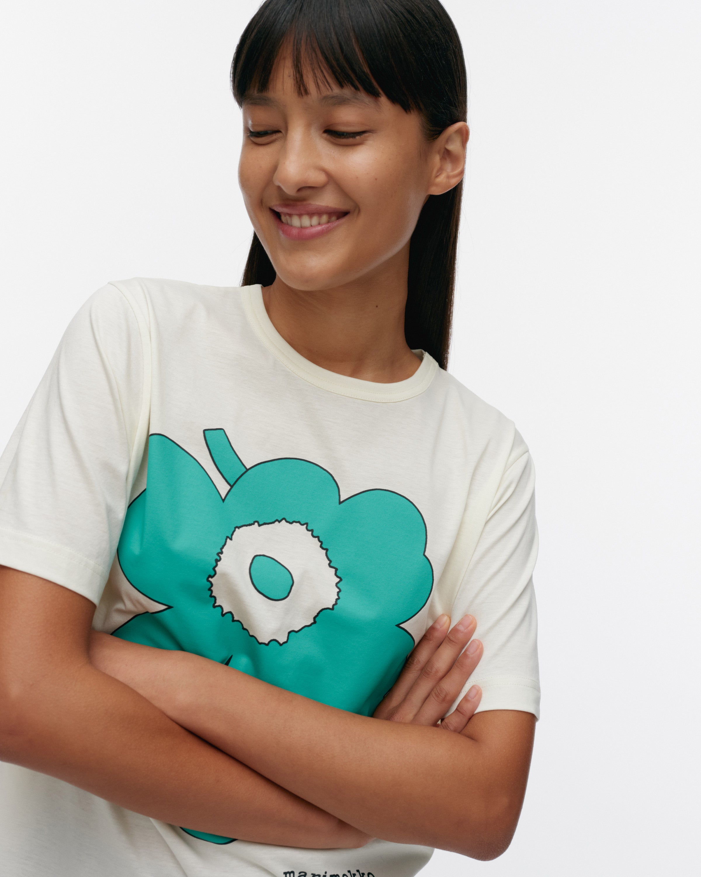 Kioski Jakso Outline Unikko Placement Short Sleeve Top 63cm