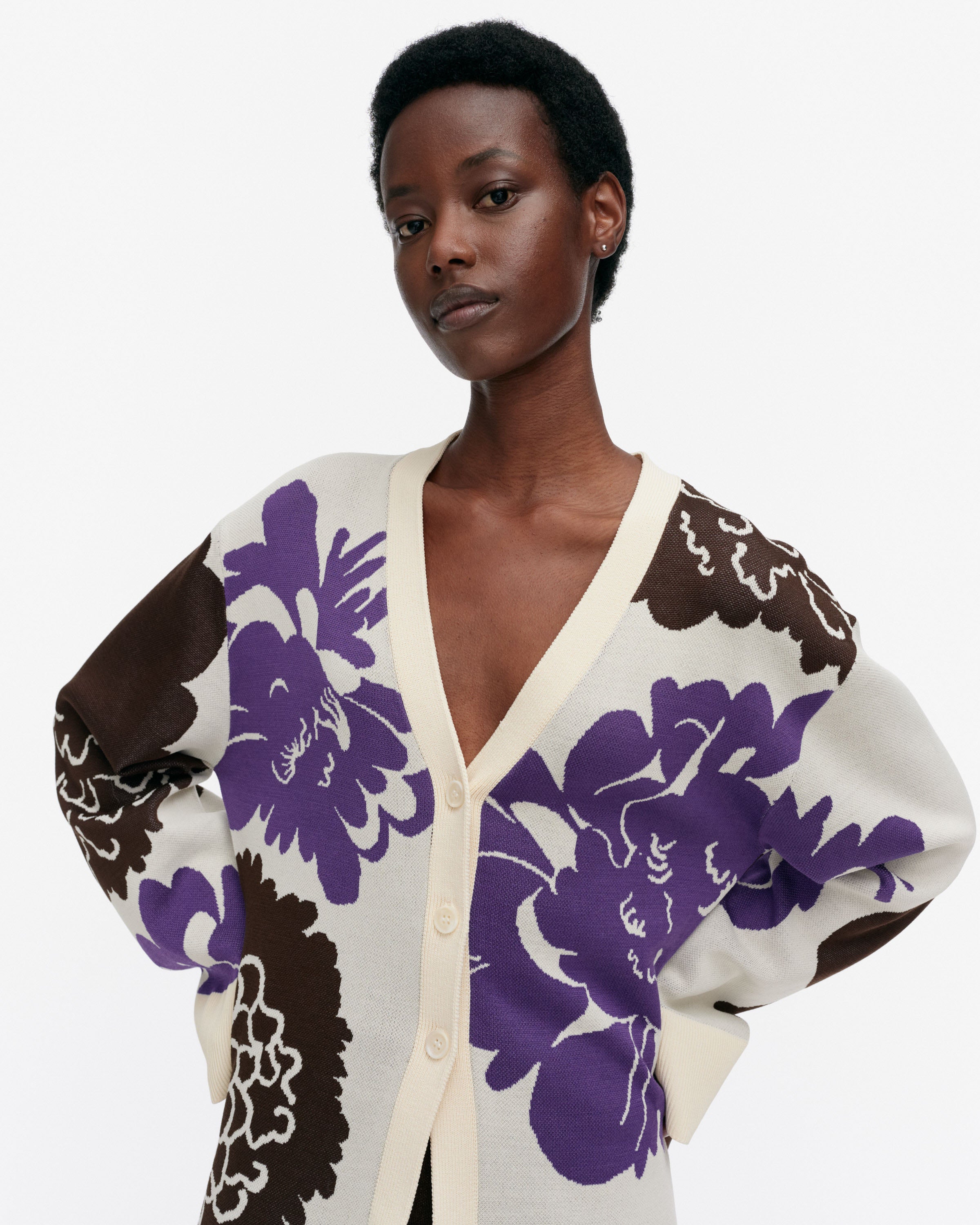 LUMOAVA PIONI KNITTED CARDIGAN 74CM | MARIMEKKO