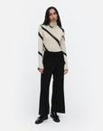 Notkea Solid Viscose Wool Trousers