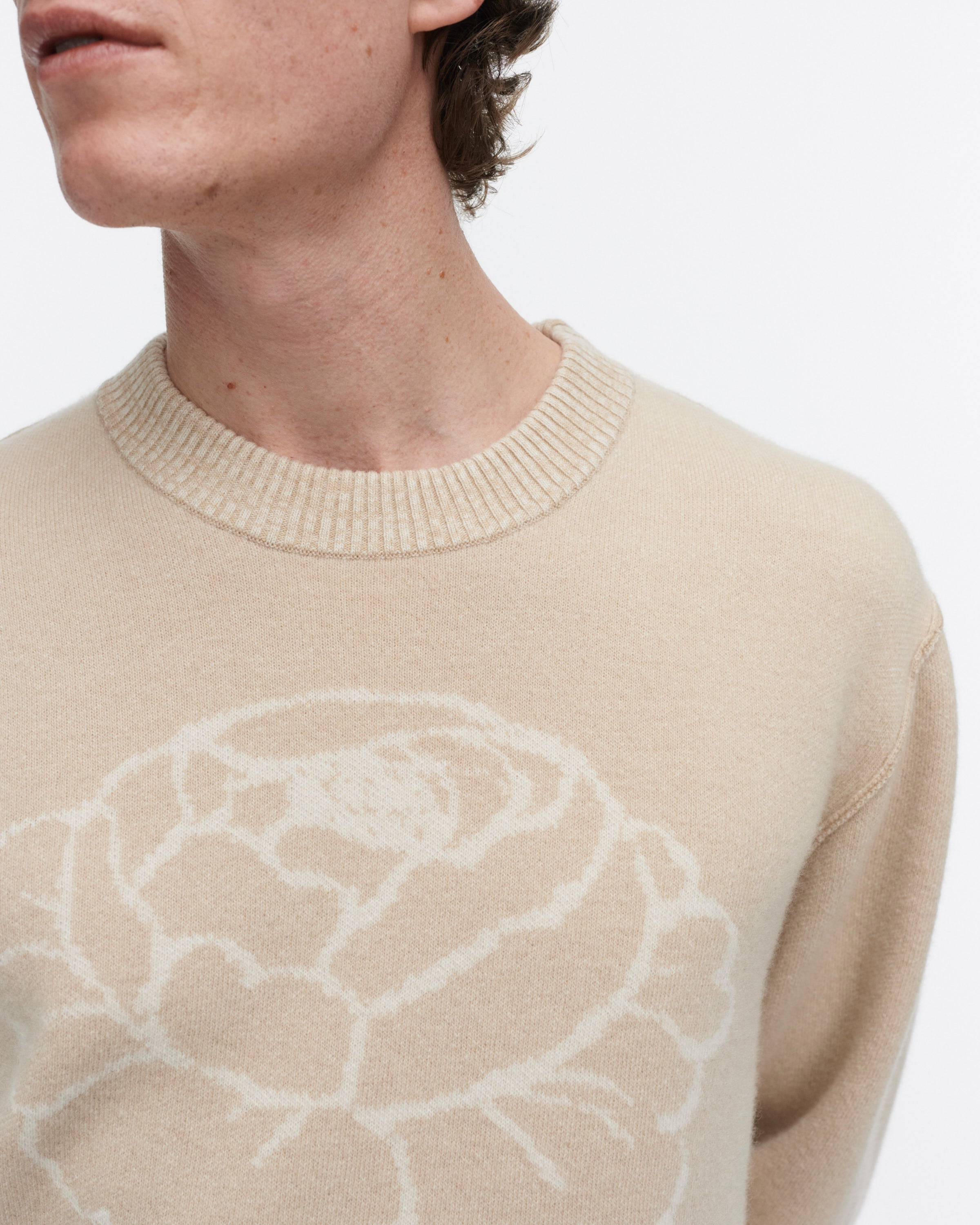 Kioski Vihkiruusu Ruusut Knitted Wool Long Sleeve Top 72cm