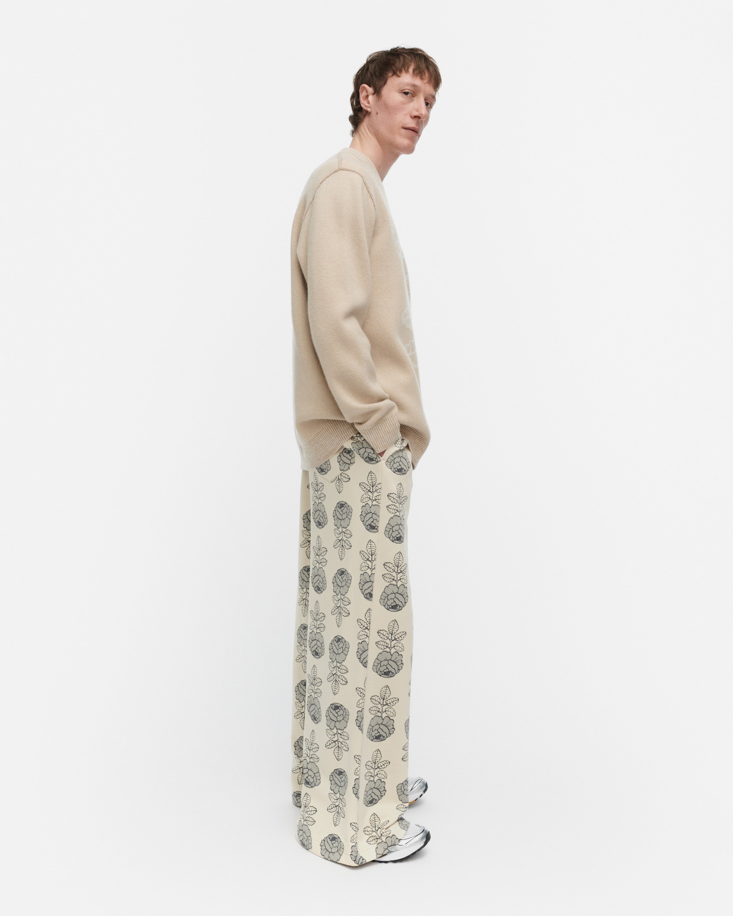 Kioski Vihkiruusu Ruusut Knitted Wool Long Sleeve Top 72cm