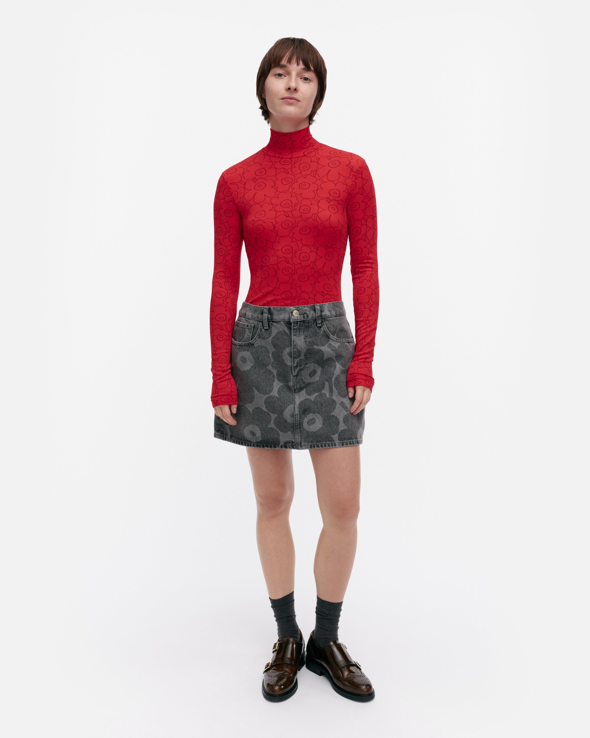 Maridenim Ruudut Unikko Mini Skirt