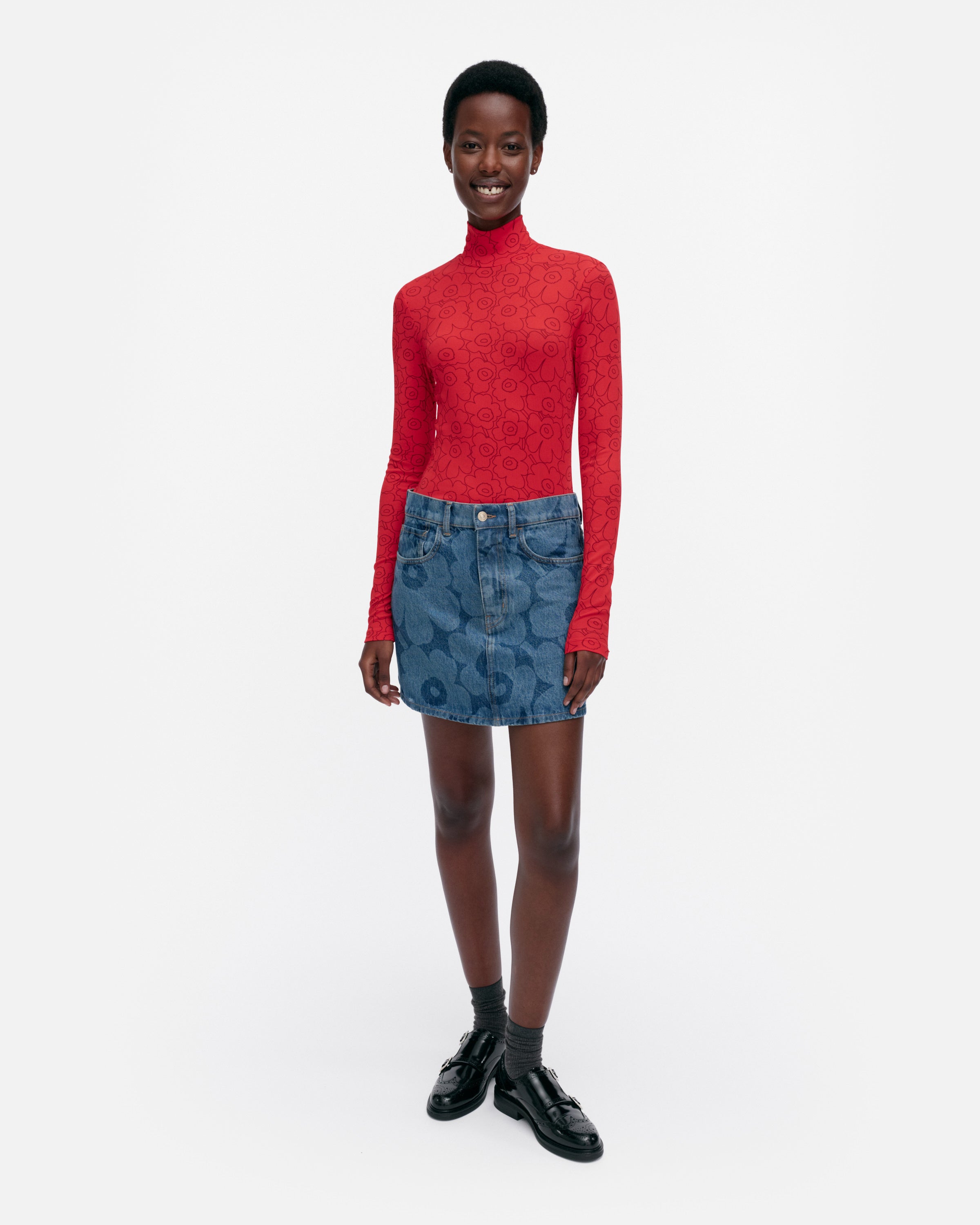 Maridenim Ruudut Unikko Mini Skirt