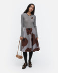Polkka Tumma Wool Rib Slim Long Sleeve Top 64cm