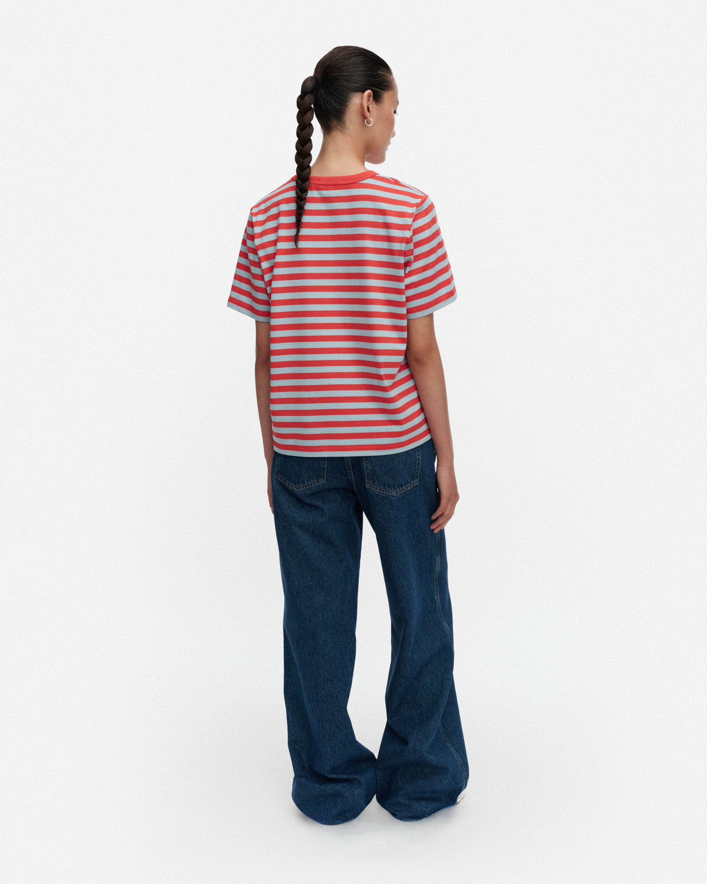 Tasaraita Unikko Kioski Short Sleeve Top 63cm