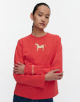 Chinese New Year Elve Musta Tamma Kioski Long Sleeve Tee 63cm
