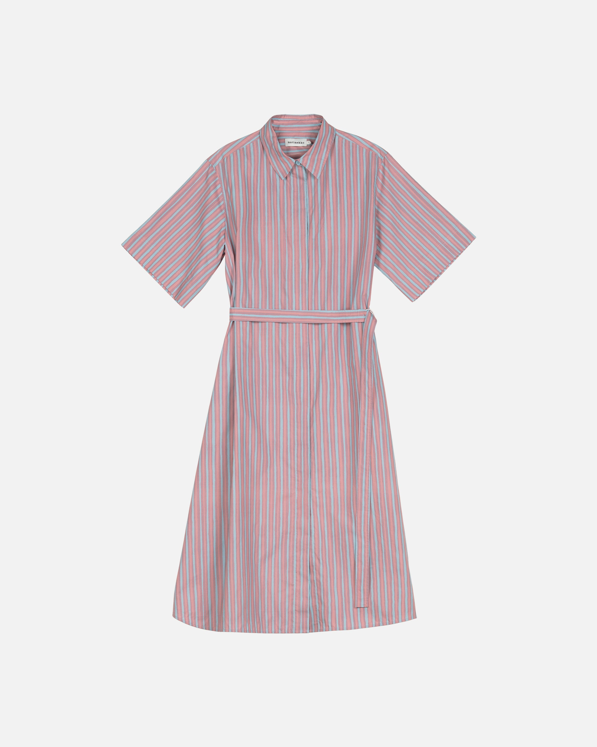 Paperi Piccolo Cotton Poplin Short Sleeve Shirt Dress 120cm