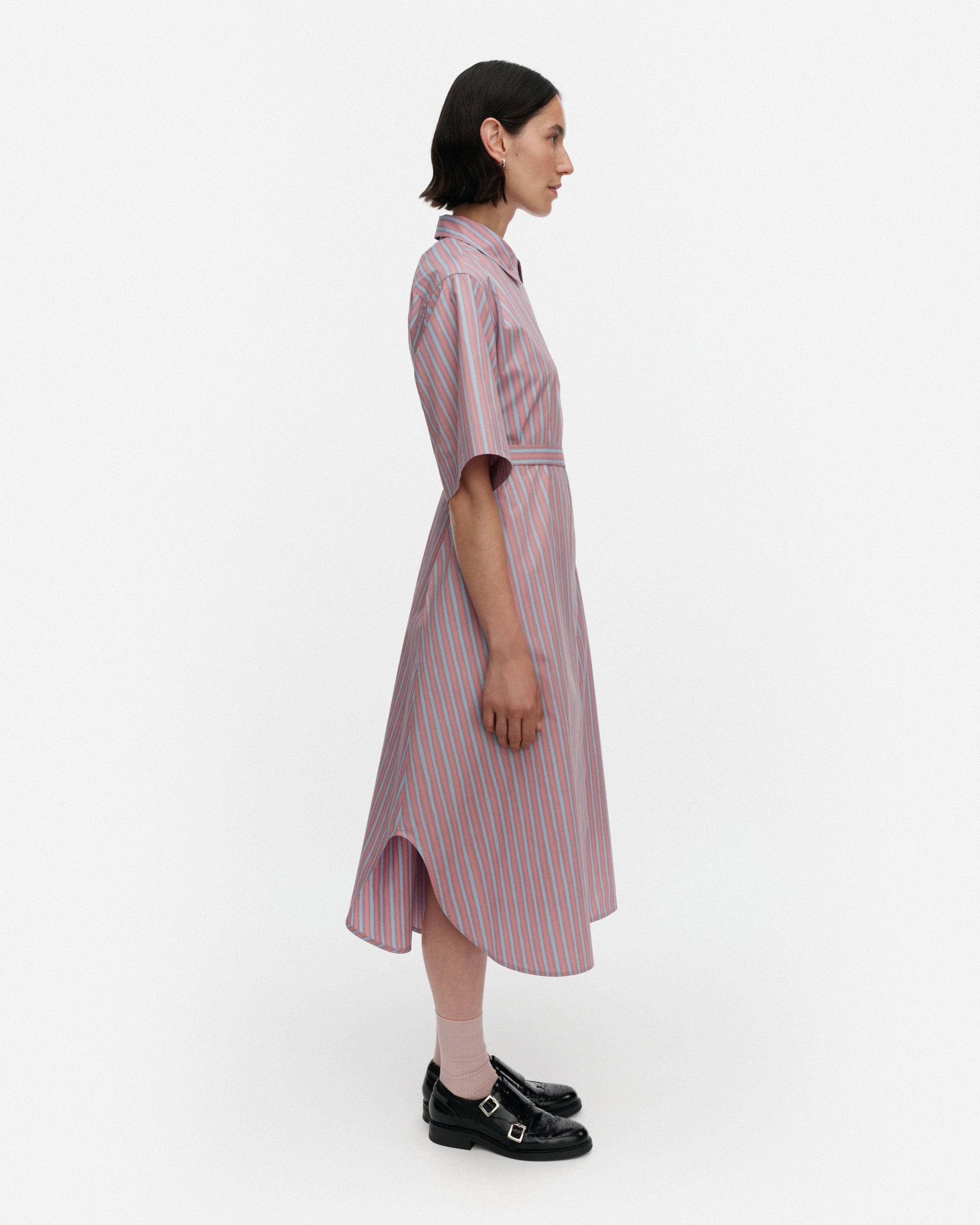 Paperi Piccolo Cotton Poplin Short Sleeve Shirt Dress 120cm