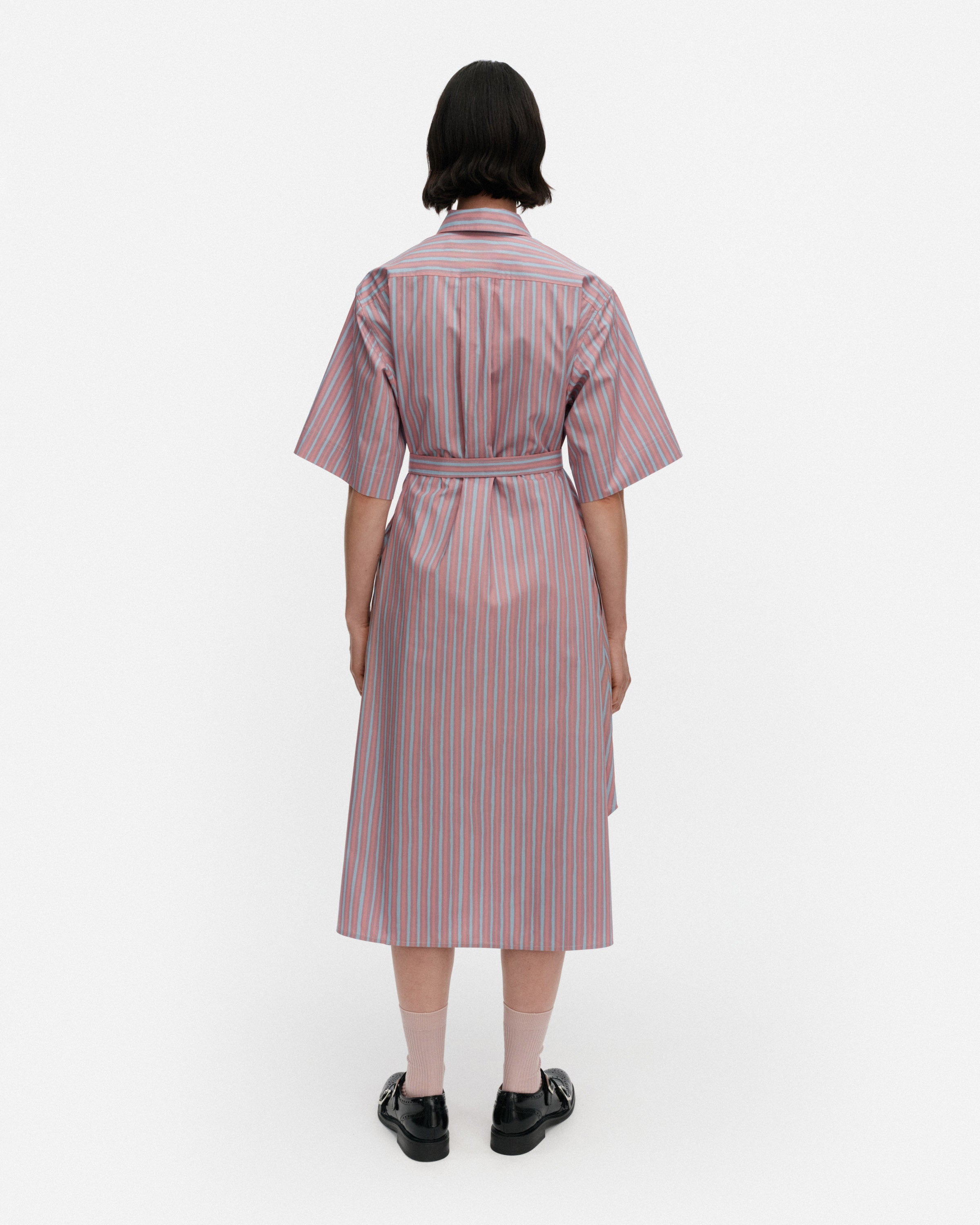 Paperi Piccolo Cotton Poplin Short Sleeve Shirt Dress 120cm