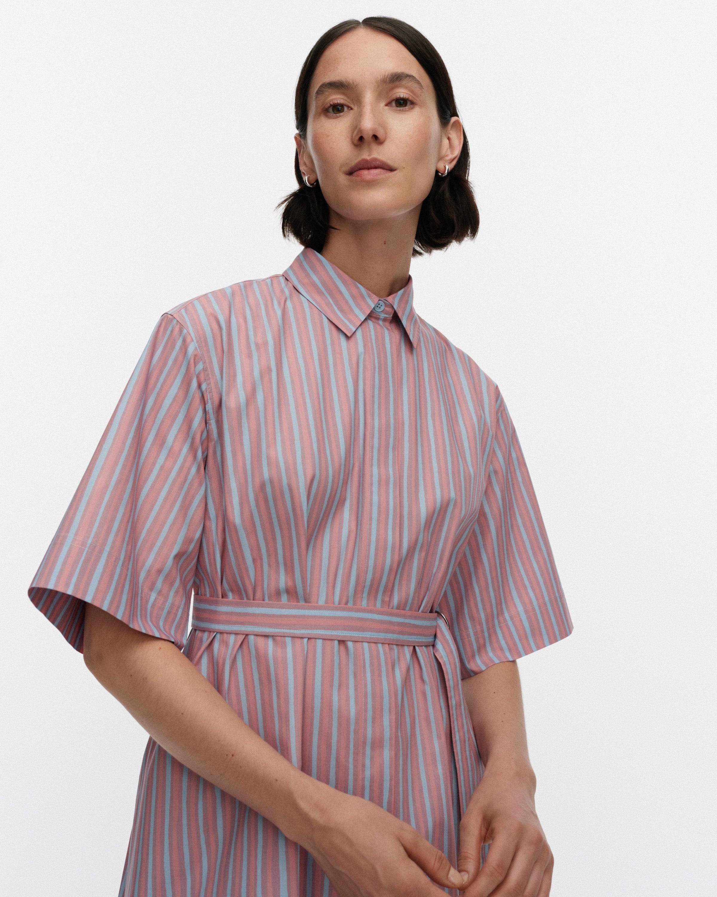 Paperi Piccolo Cotton Poplin Short Sleeve Shirt Dress 120cm