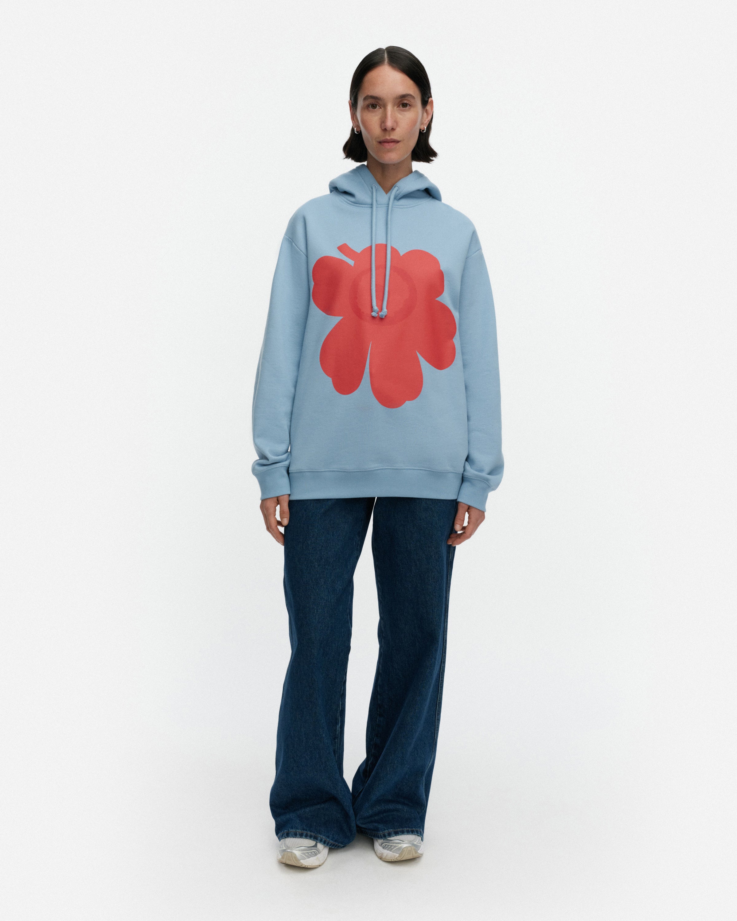 Runoja Unikko Placement Kioski Fleece Hoodie 71cm