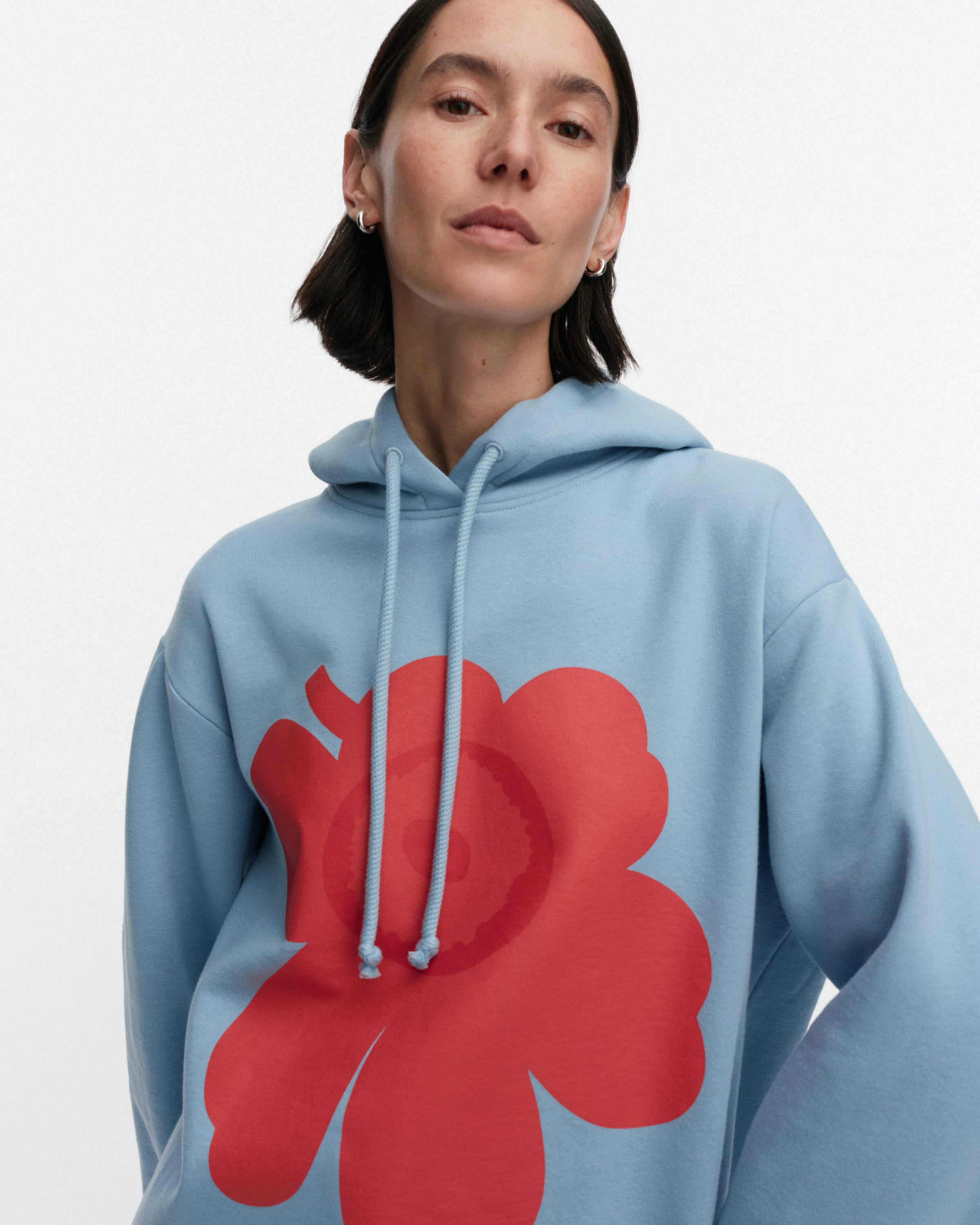 Runoja Unikko Placement Kioski Fleece Hoodie 71cm