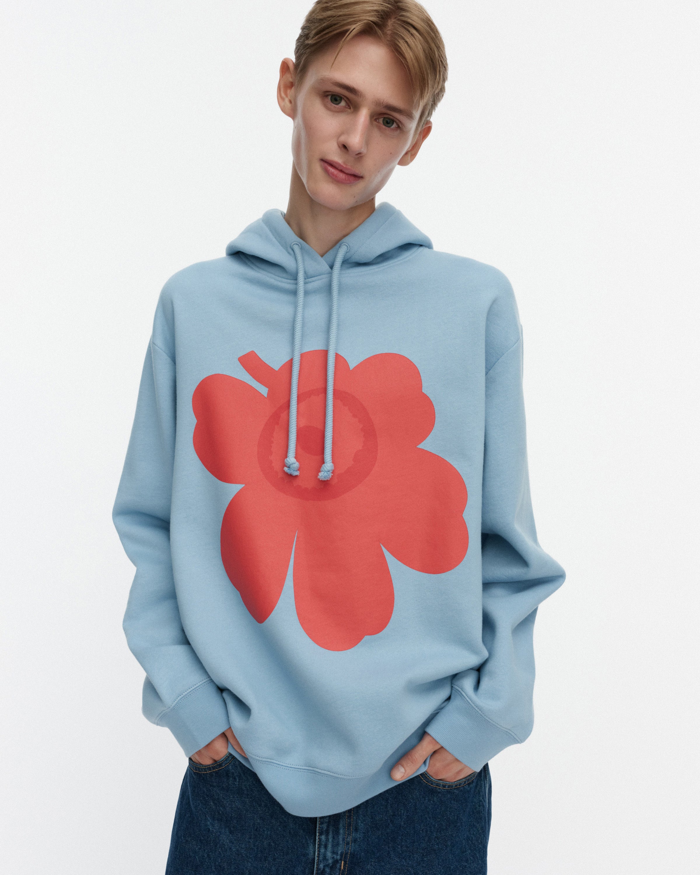 Runoja Unikko Placement Kioski Fleece Hoodie 71cm