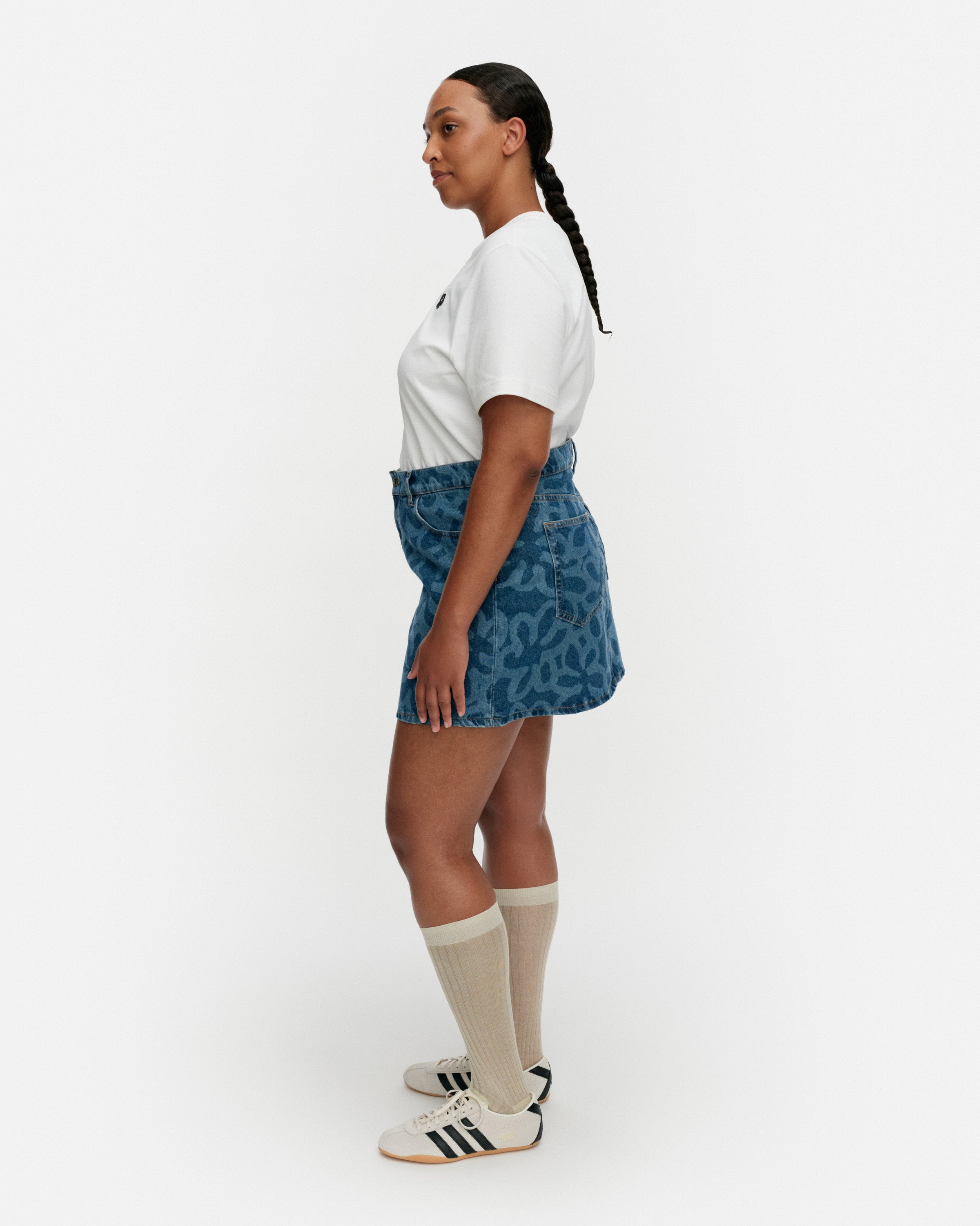 Maridenim Ruudut Kukka Mini Skirt 39cm